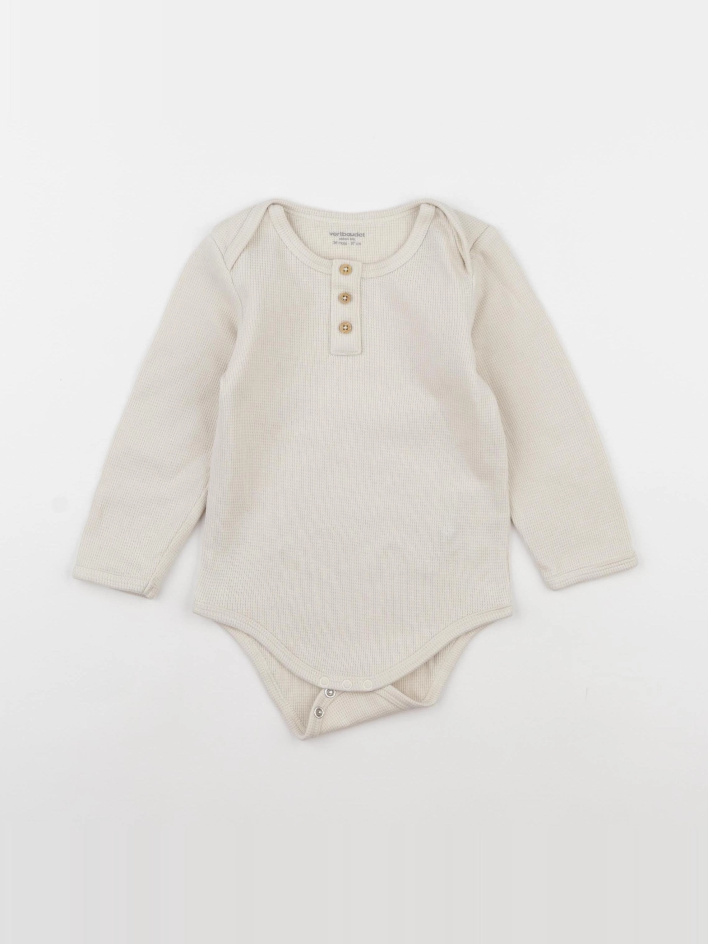 Vertbaudet - body beige - 36 mois