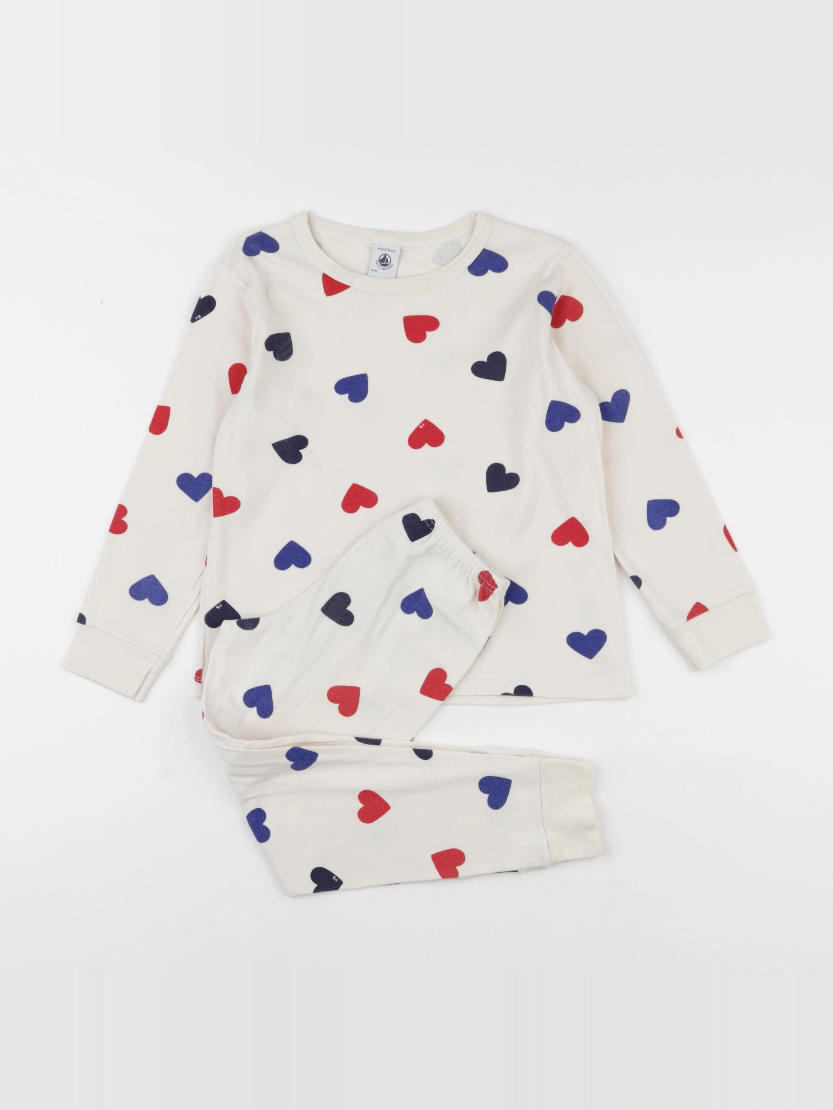 Petit Bateau - pyjama coton beige - 6 ans