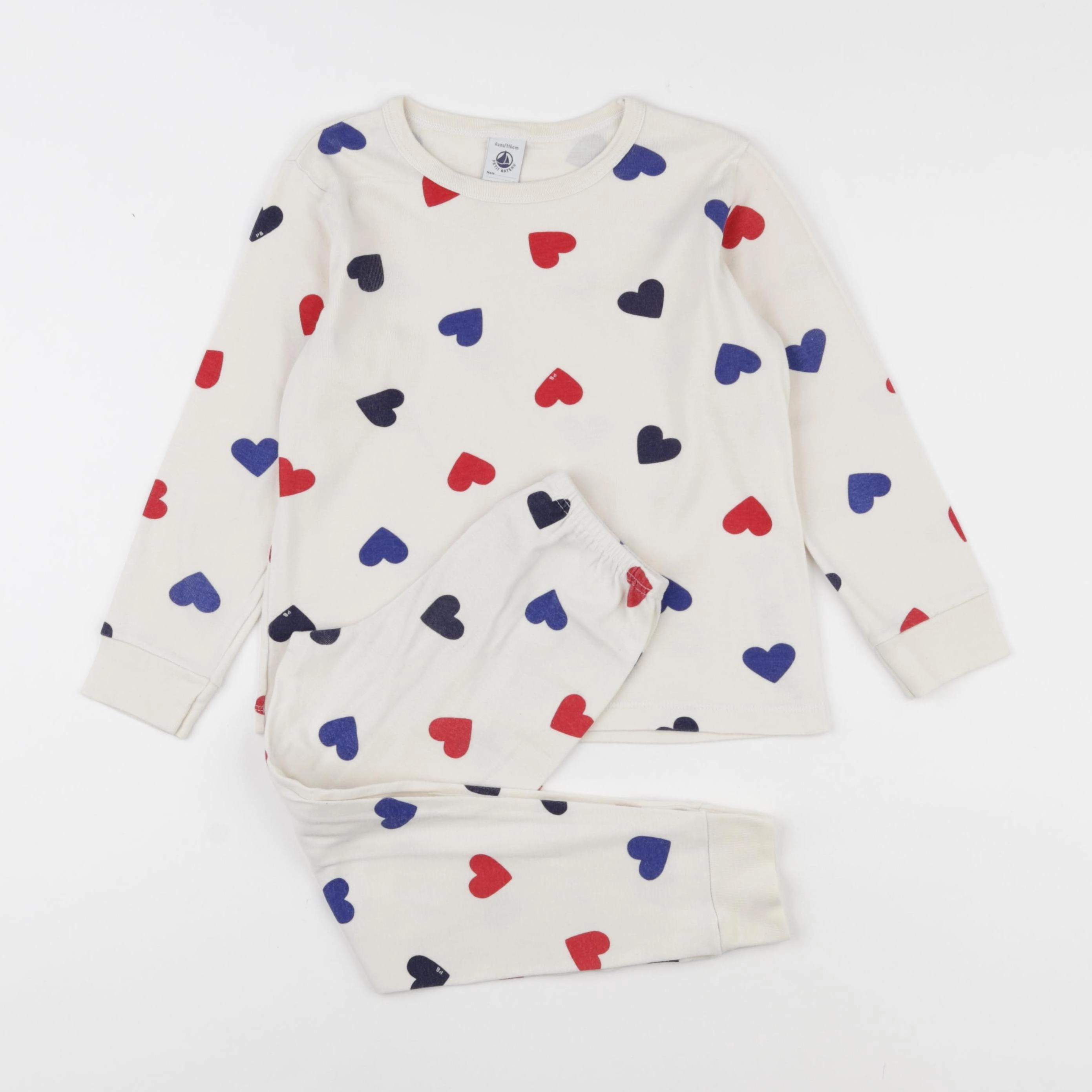Petit Bateau - pyjama coton beige - 6 ans