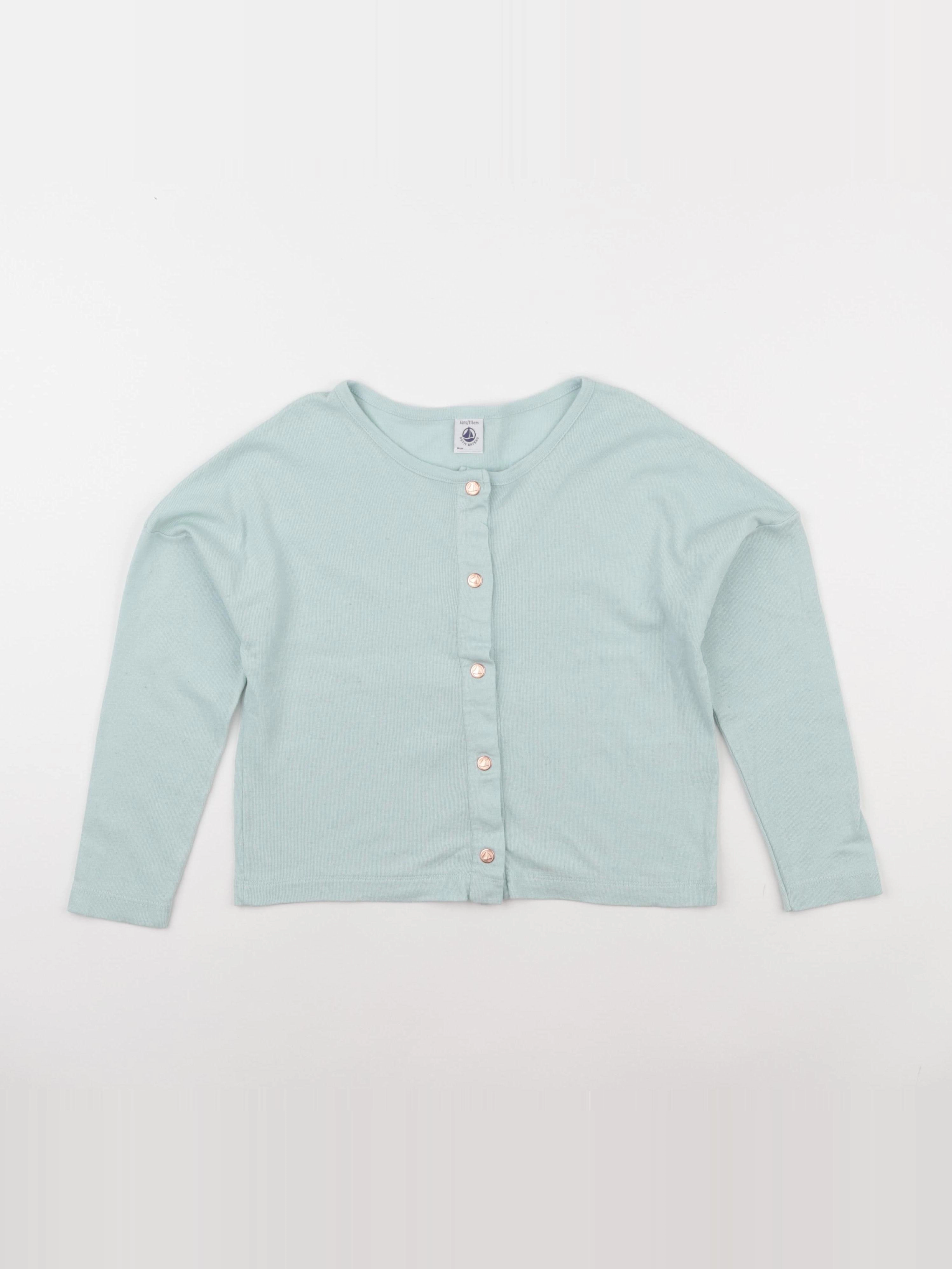 Petit Bateau - tee-shirt bleu - 6 ans