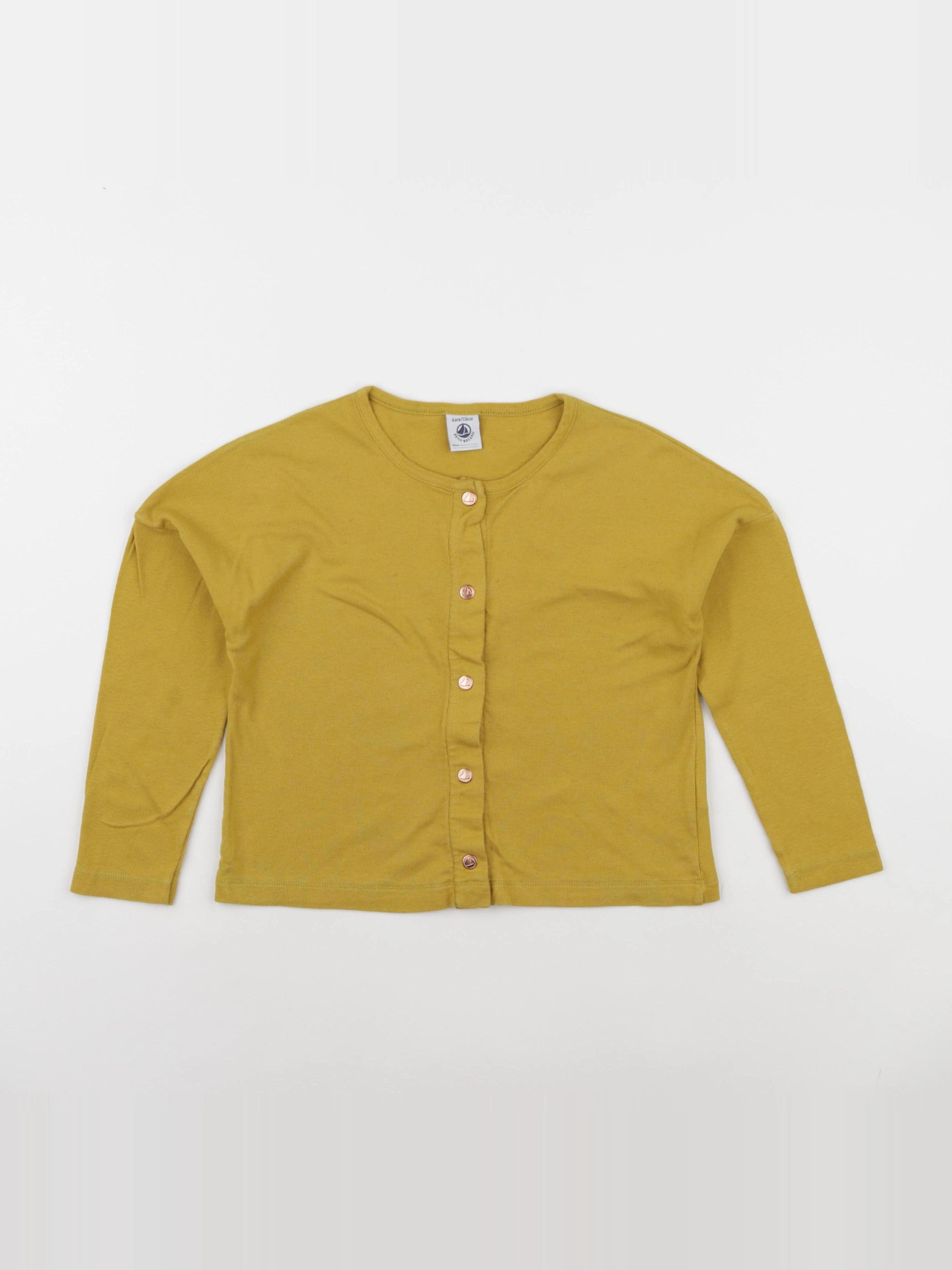 Petit Bateau - tee-shirt jaune - 6 ans