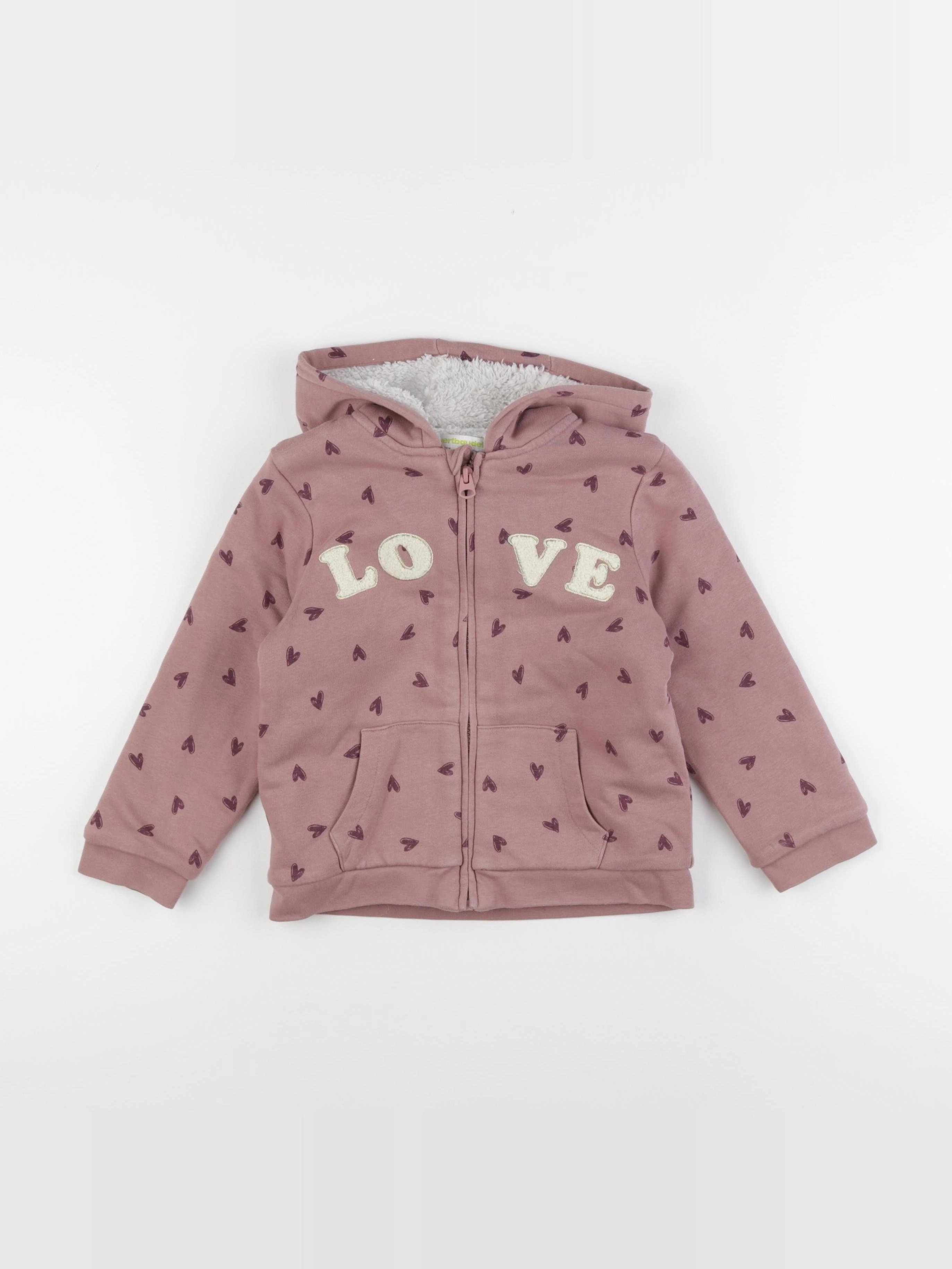 Vertbaudet - sweat violet - 6 ans