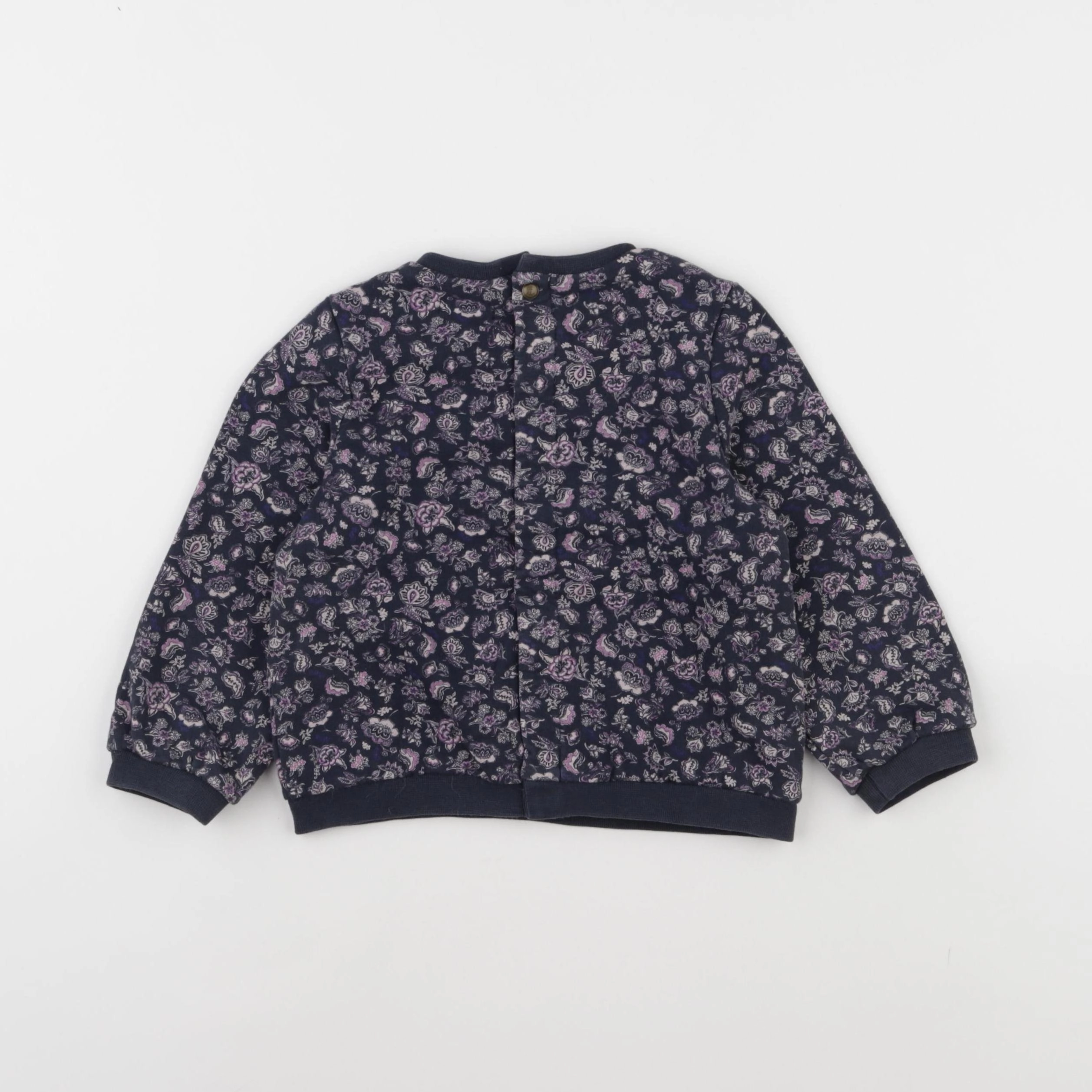 IKKS - sweat violet, bleu - 2 ans