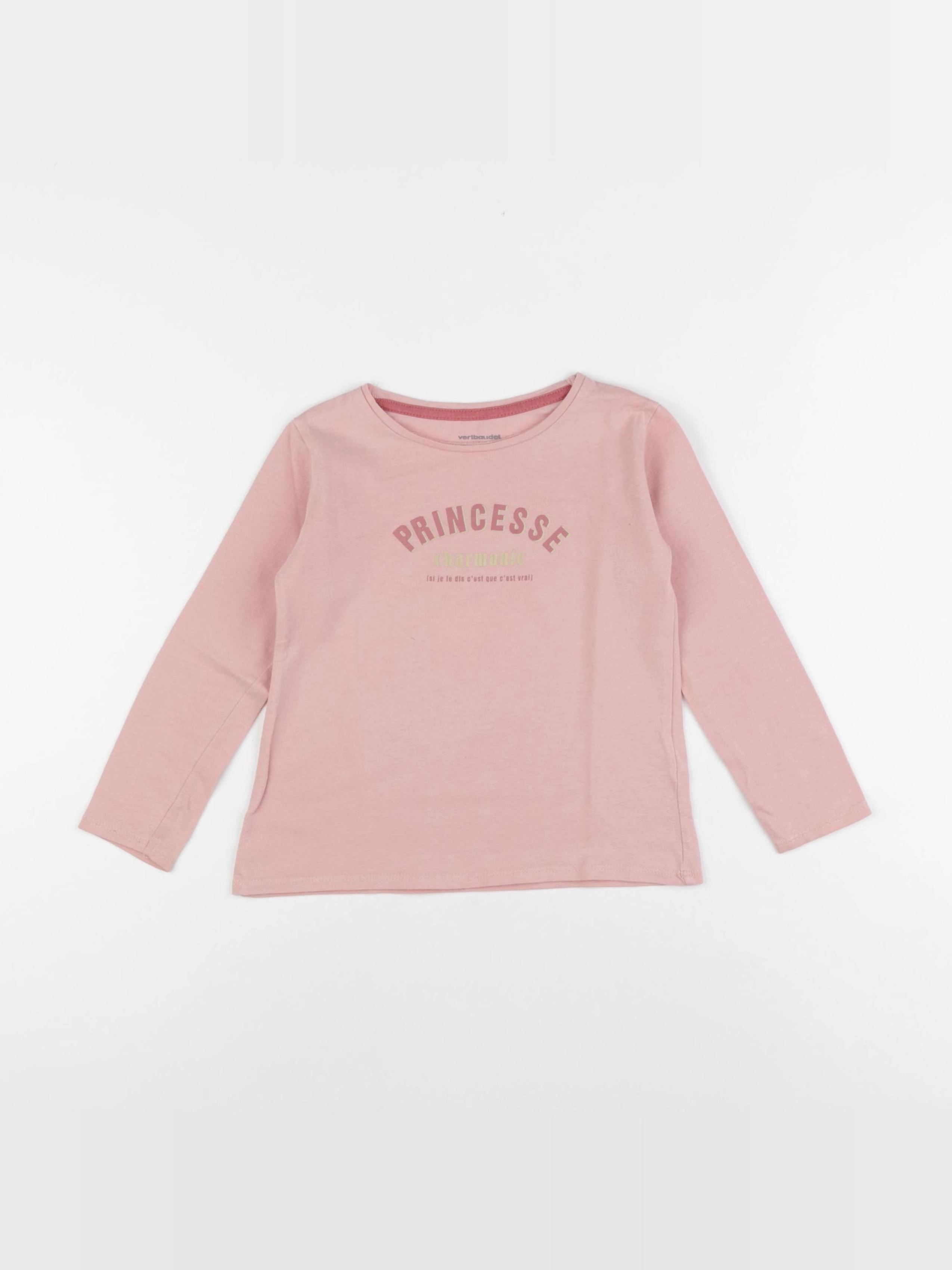 Vertbaudet - tee-shirt rose - 4 ans
