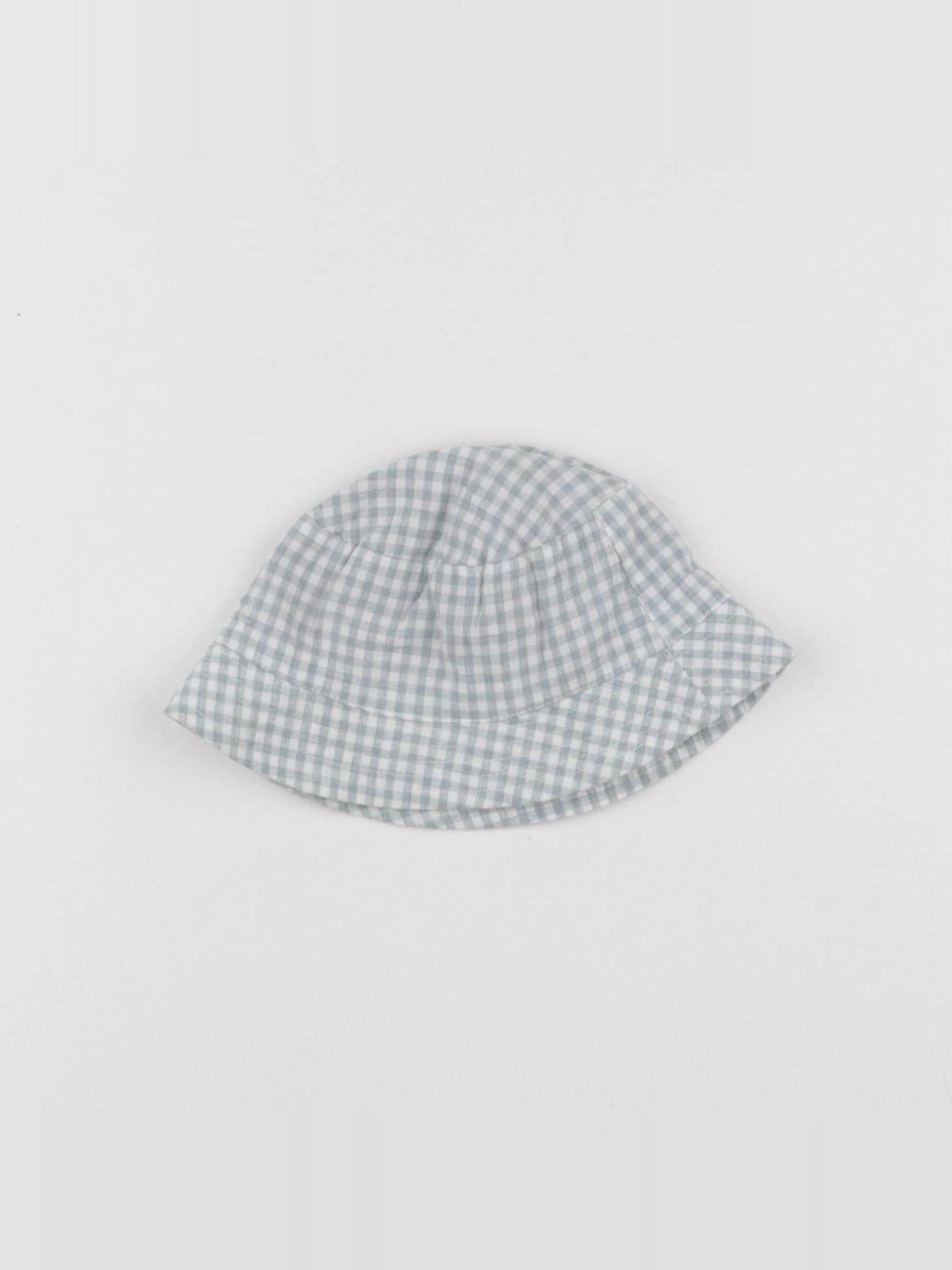 Boutchou - chapeau blanc, bleu - 6/12 mois