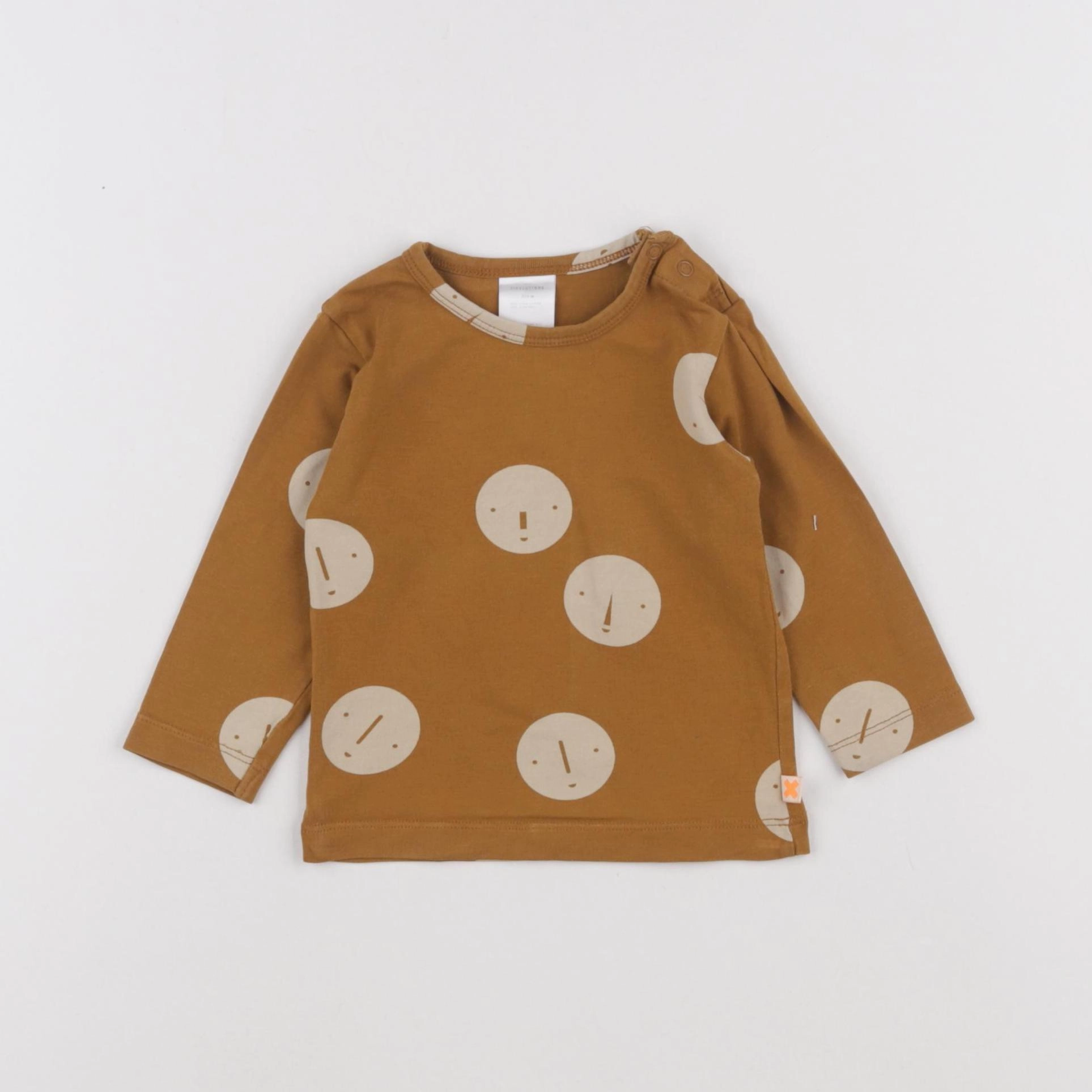 Tiny Cottons - tee-shirt marron - 3/6 mois