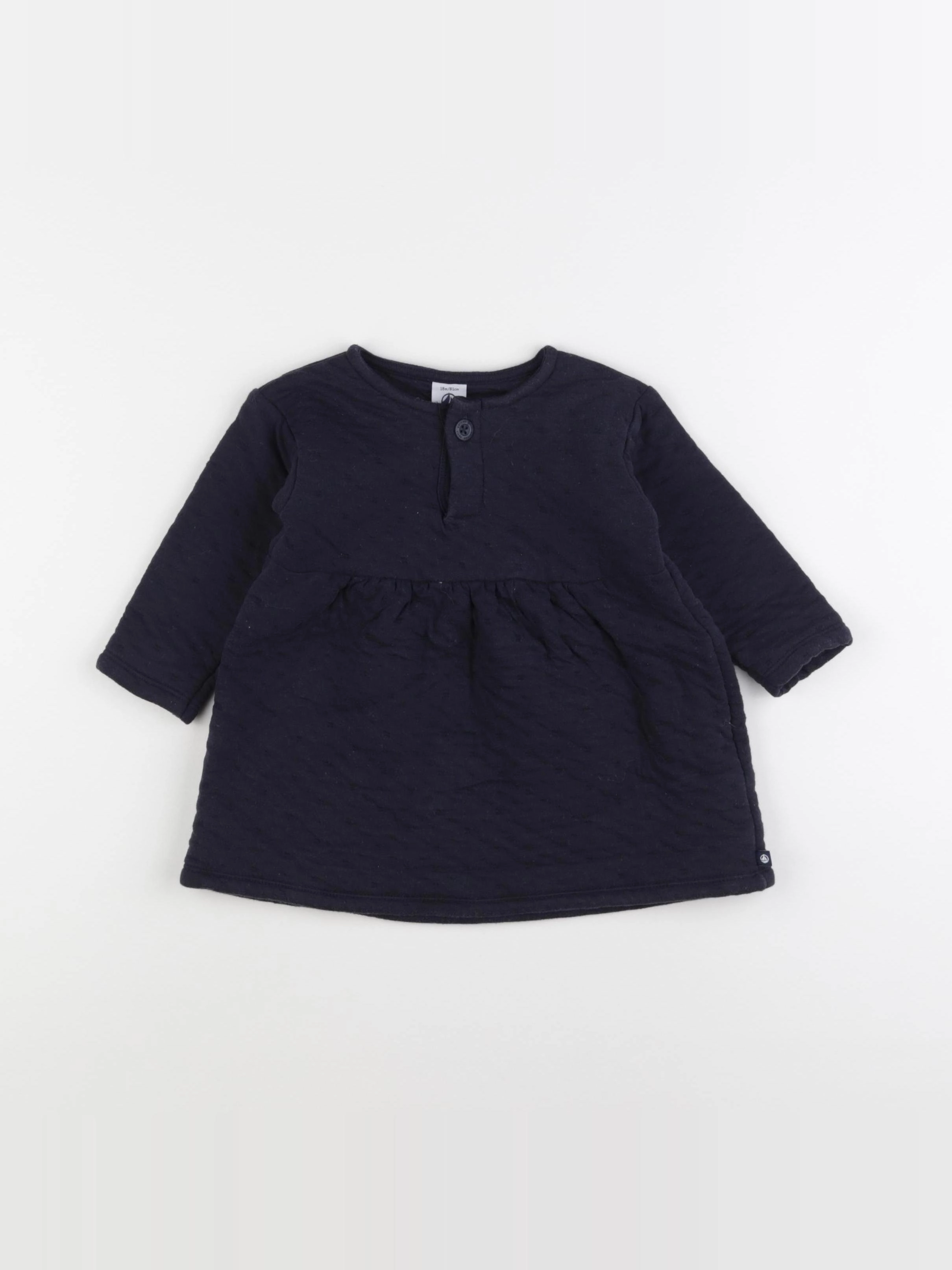 Petit Bateau - robe bleu - 18 mois
