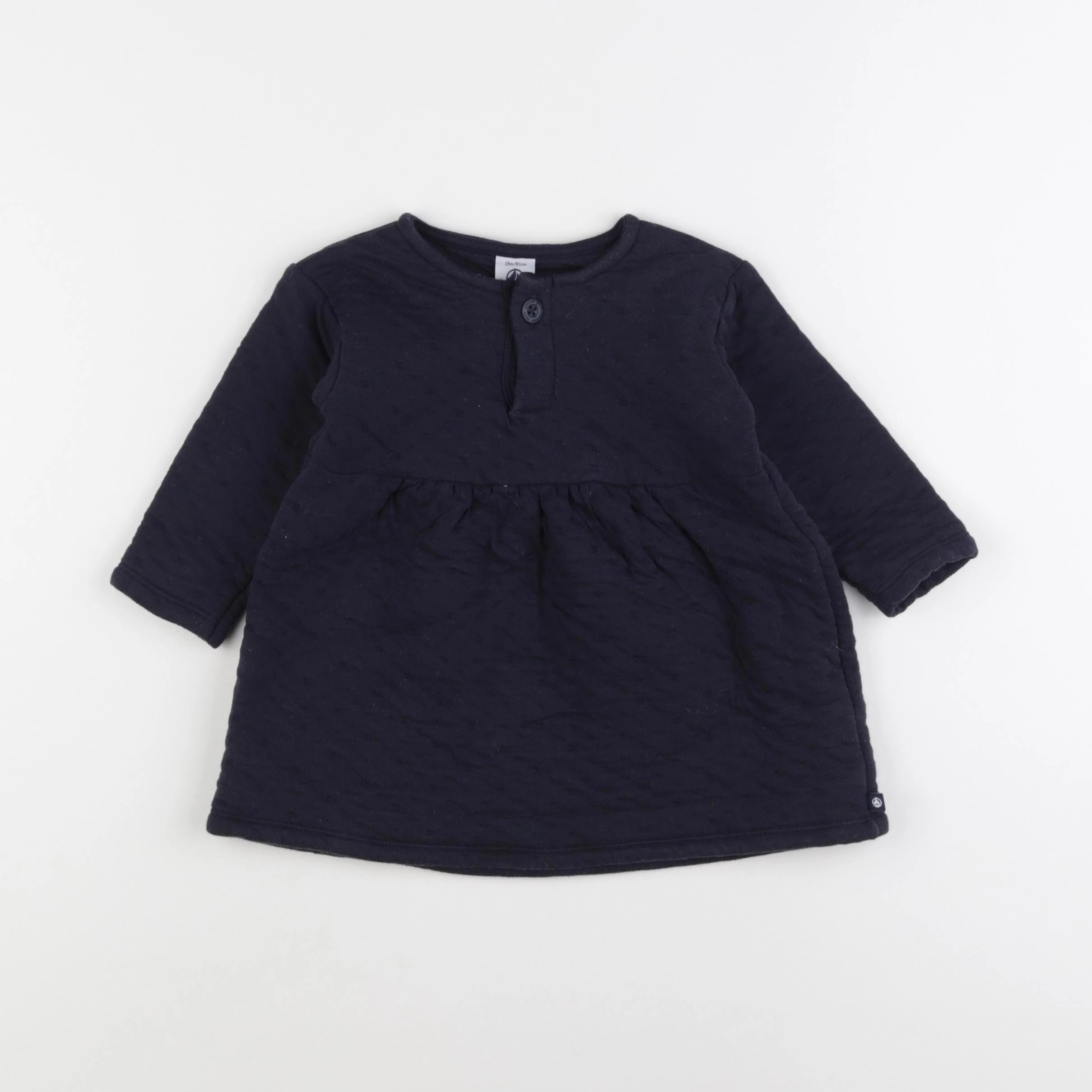 Petit Bateau - robe bleu - 18 mois
