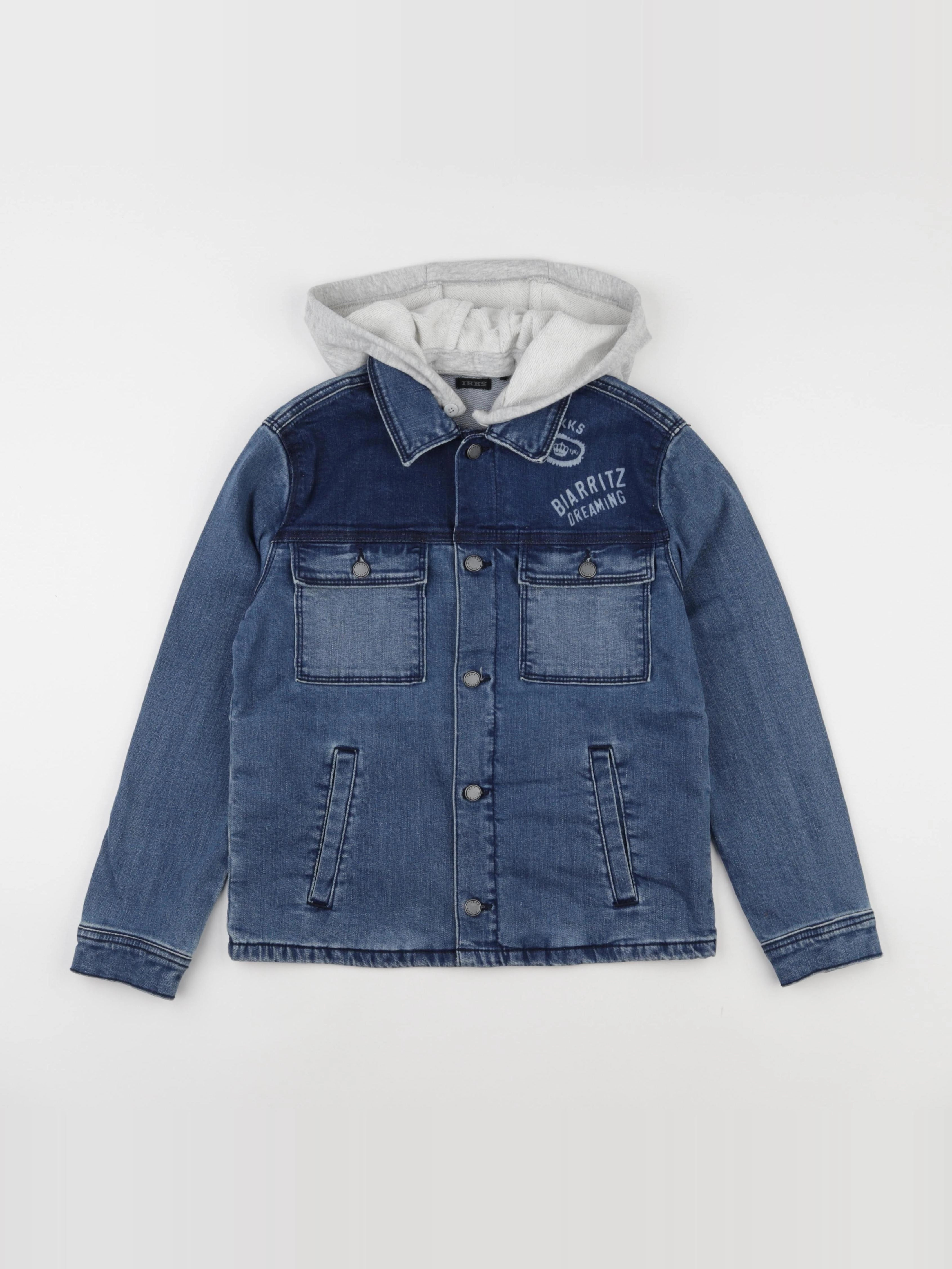 IKKS - veste imprimé au dos bleu - 10 ans