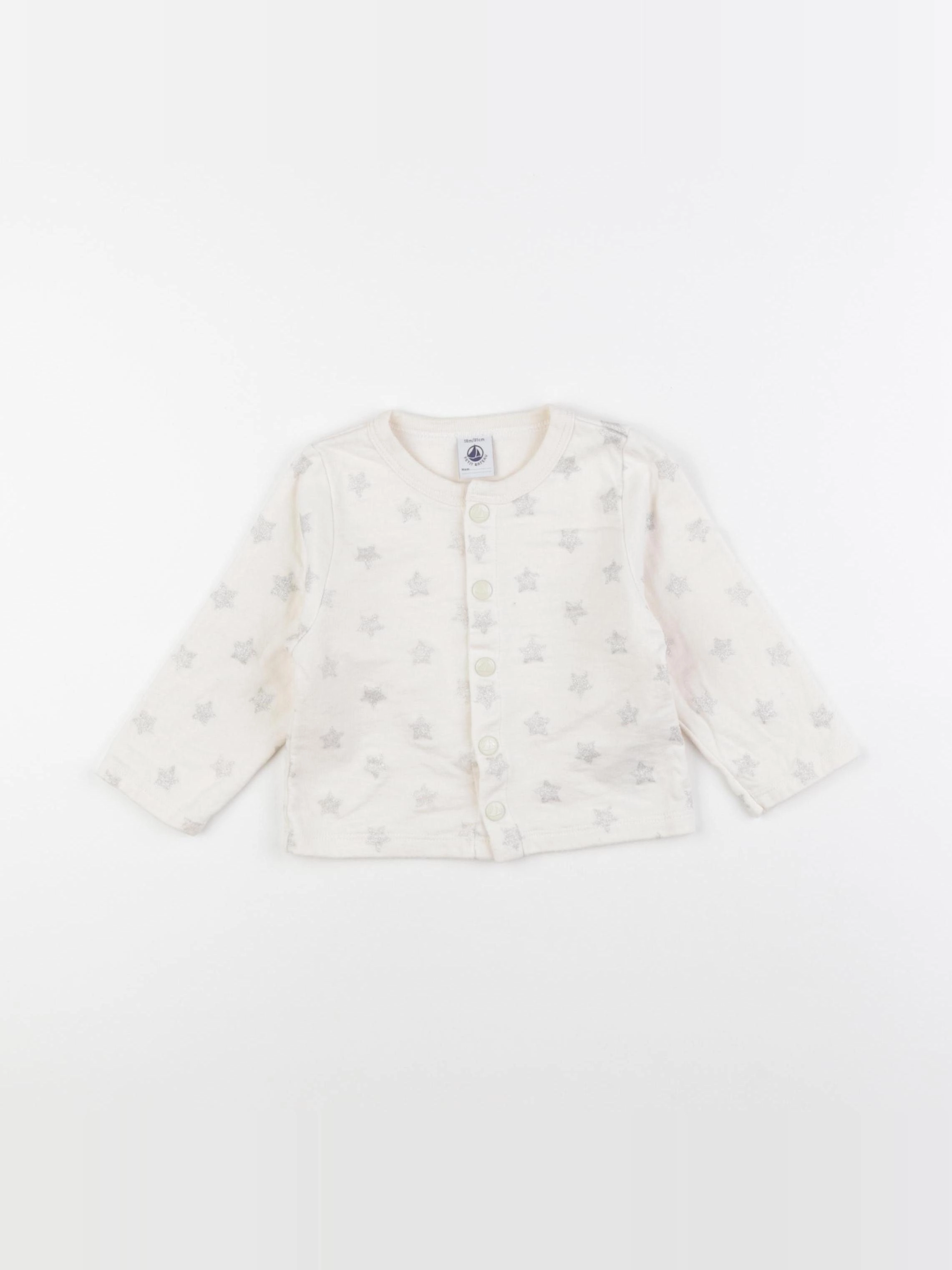 Petit Bateau - gilet argent, beige - 18 mois