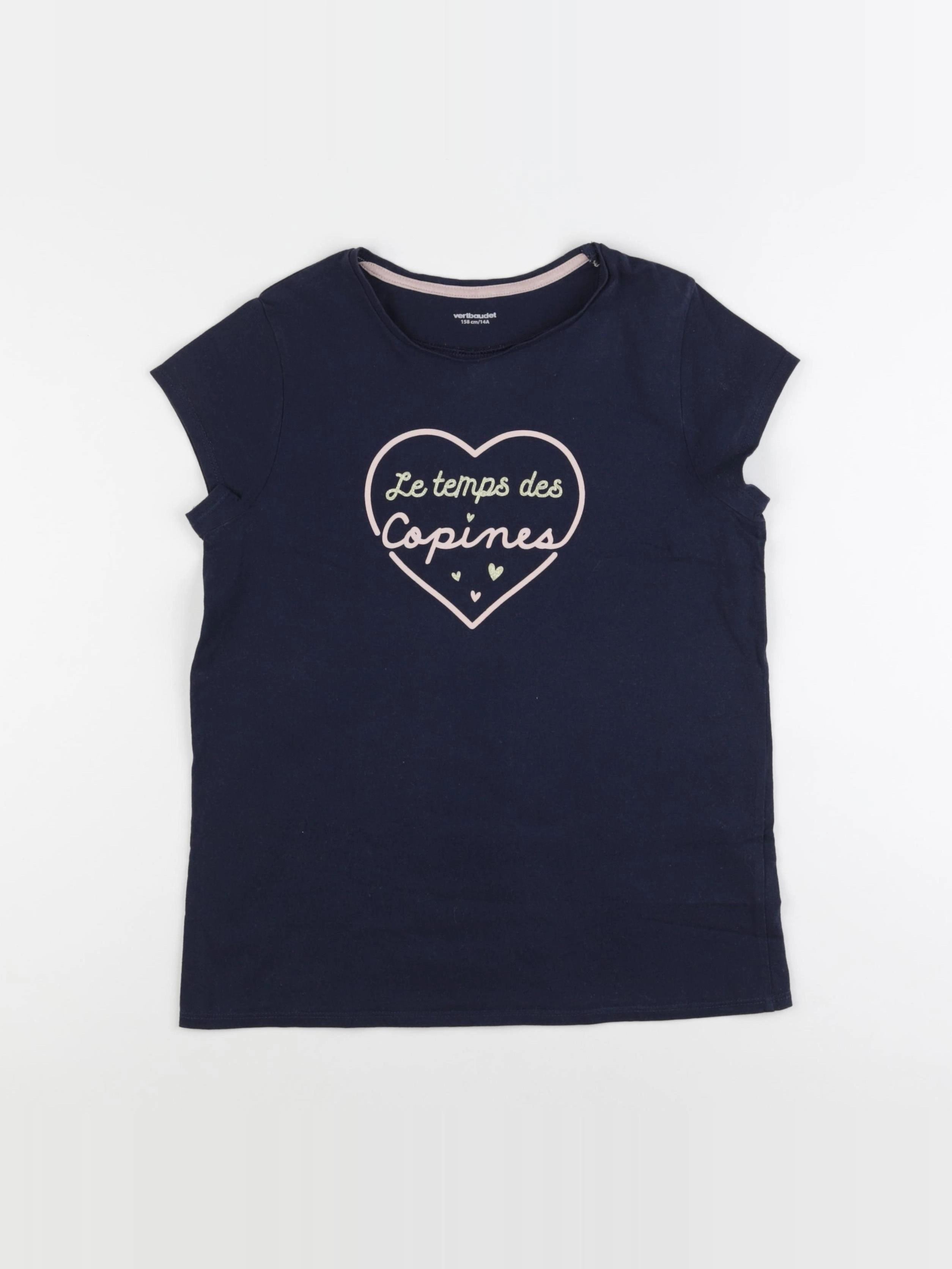 Vertbaudet - tee-shirt bleu - 14 ans