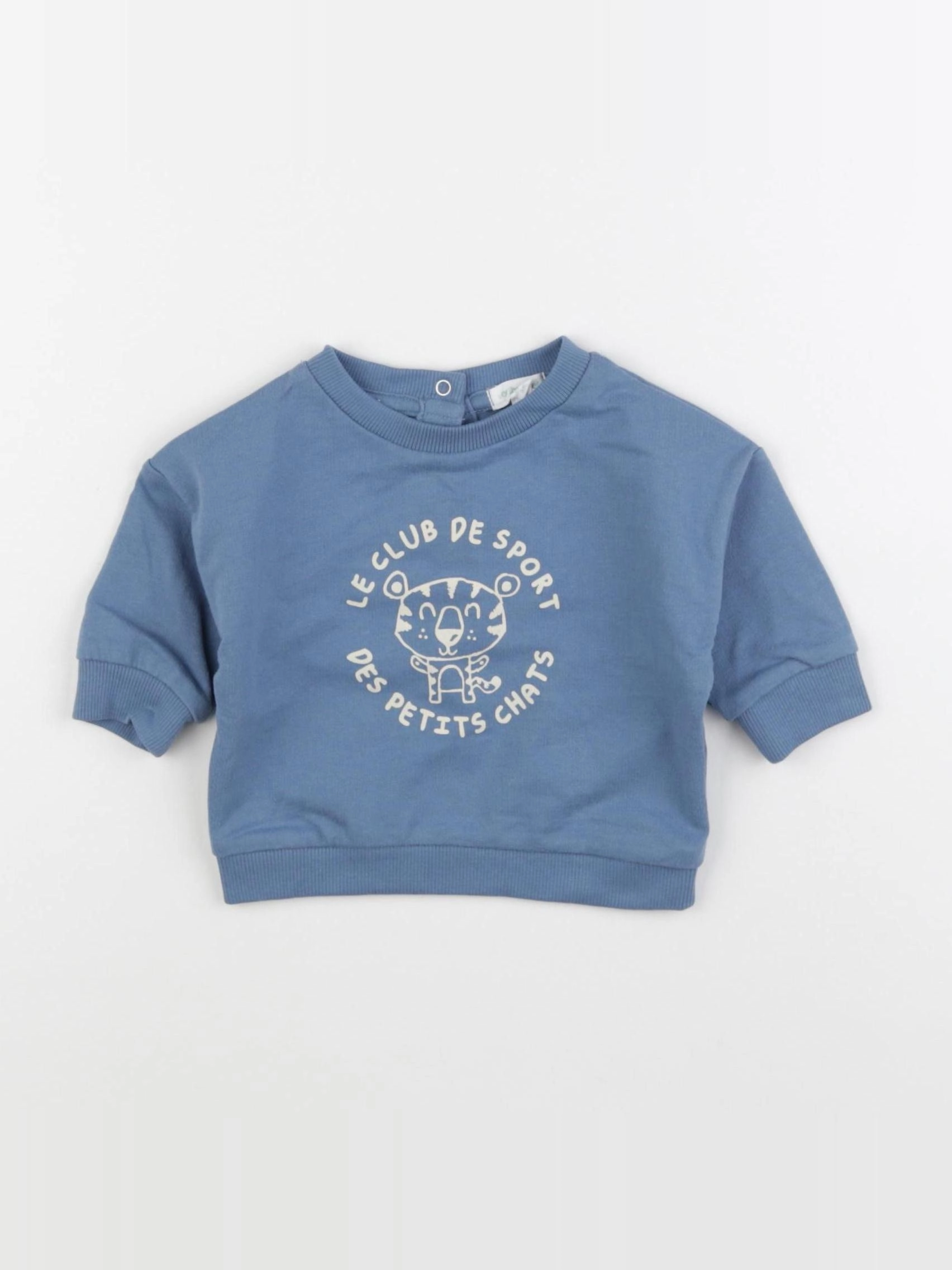 Vertbaudet - sweat bleu - 3 mois