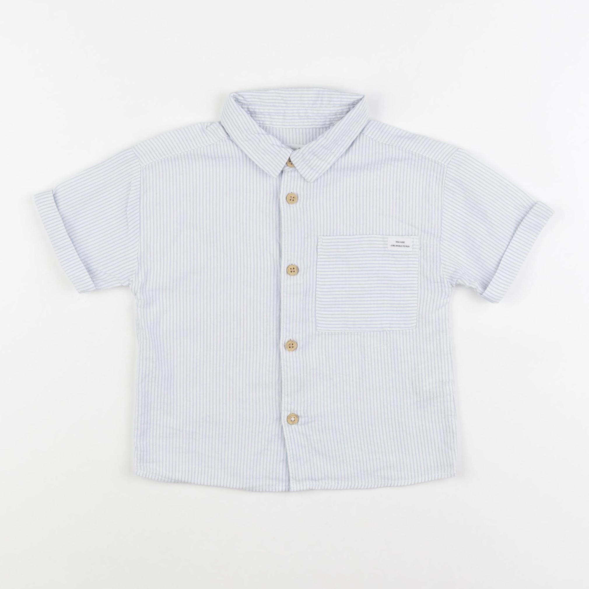 Zara - chemise bleu - 9/12 mois