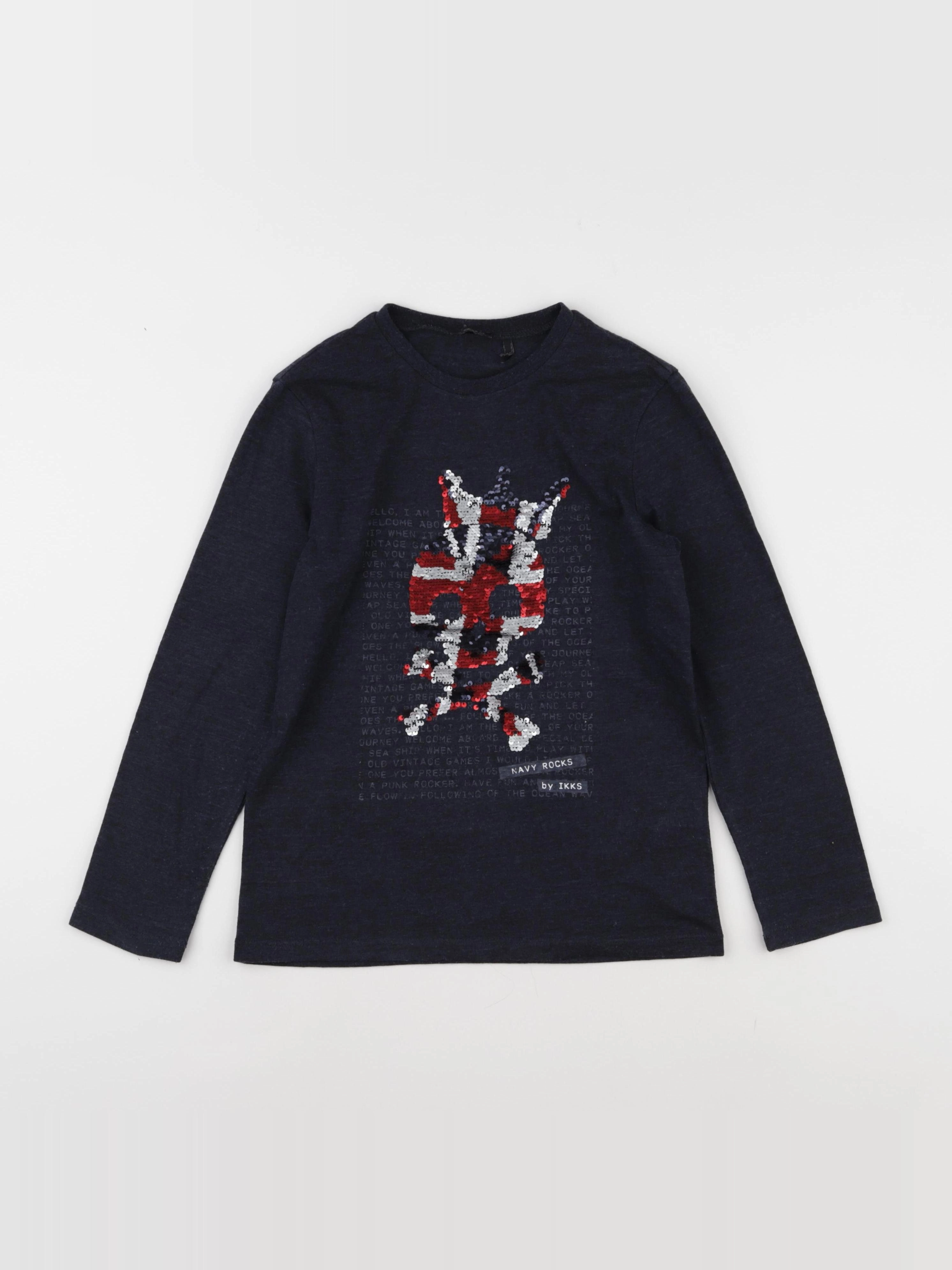 IKKS - tee-shirt bleu - 8 ans