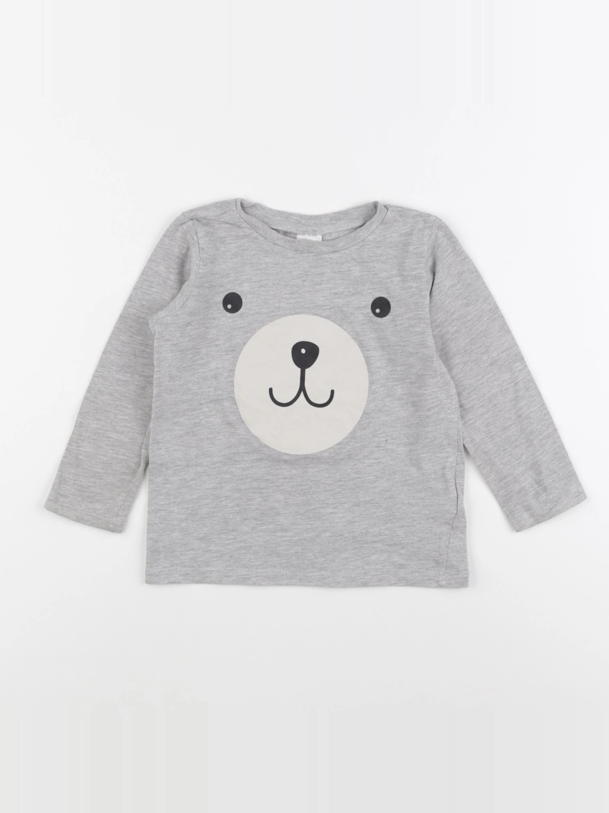 H&M - tee-shirt gris - 18/24 mois