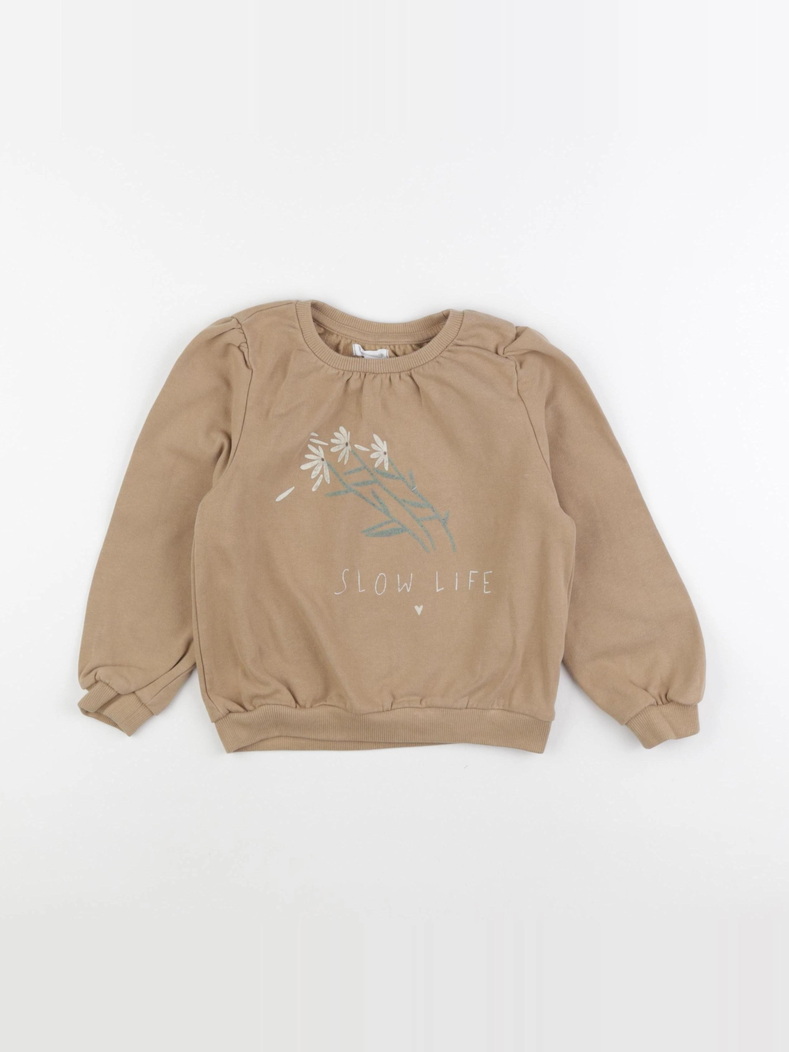 Vertbaudet - sweat marron - 5 ans