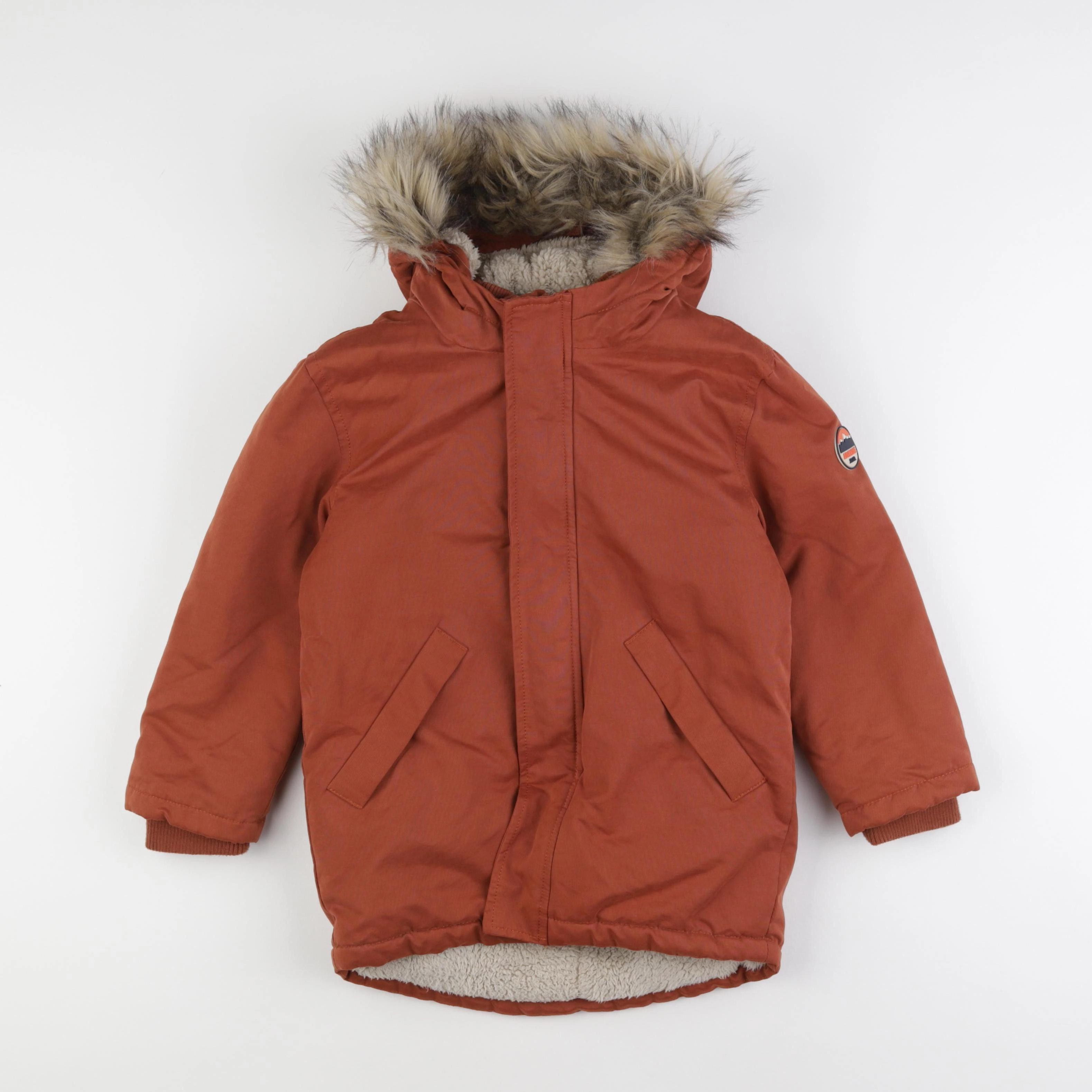 Vertbaudet - parka marron - 7 ans