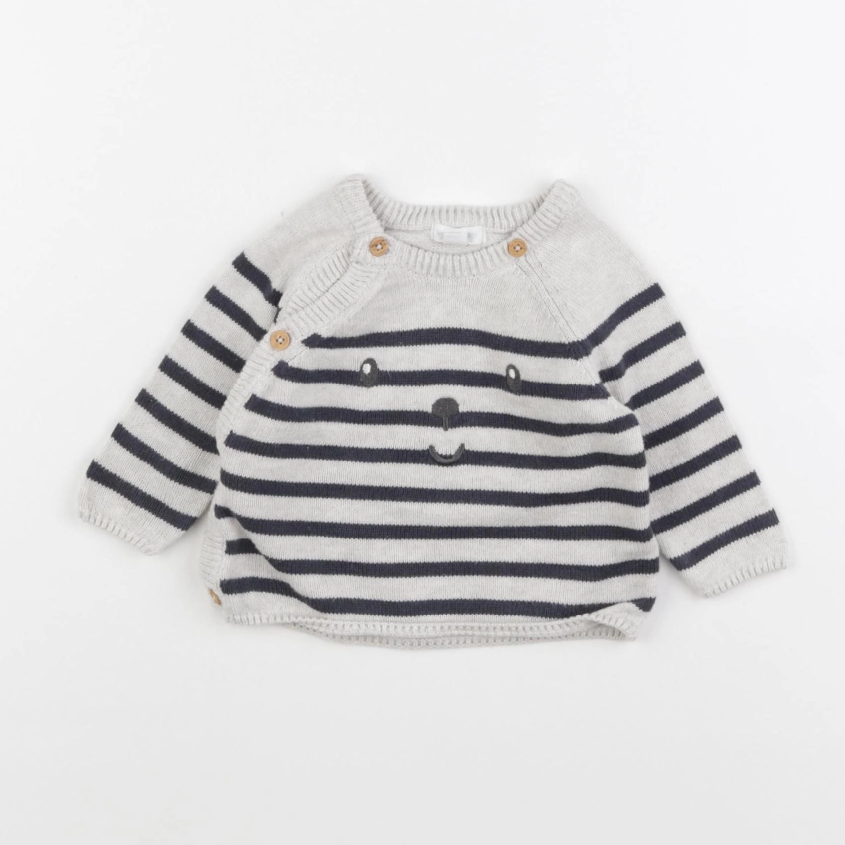 Vertbaudet - pull marron - 3 mois