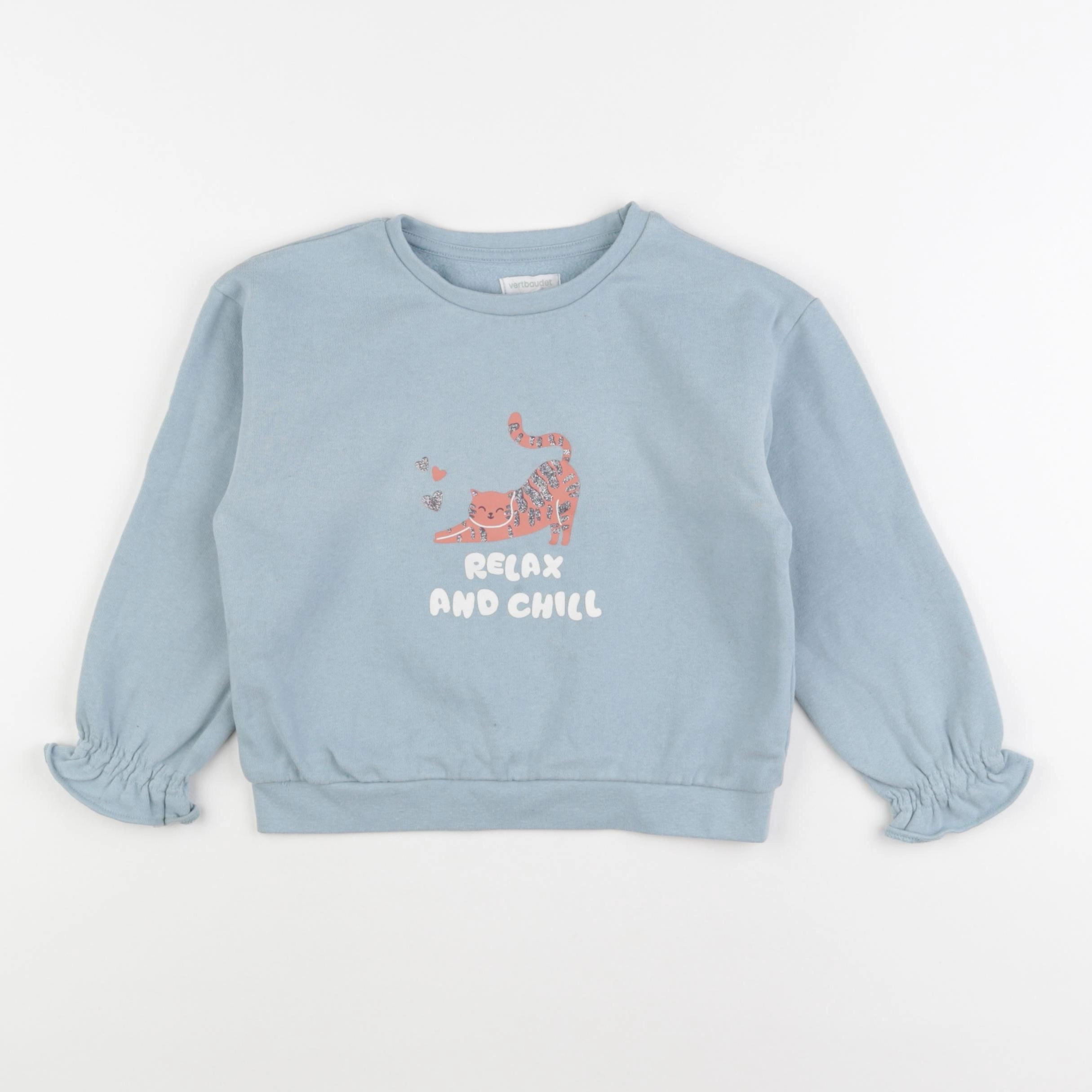 Vertbaudet - sweat multicolore - 6 ans