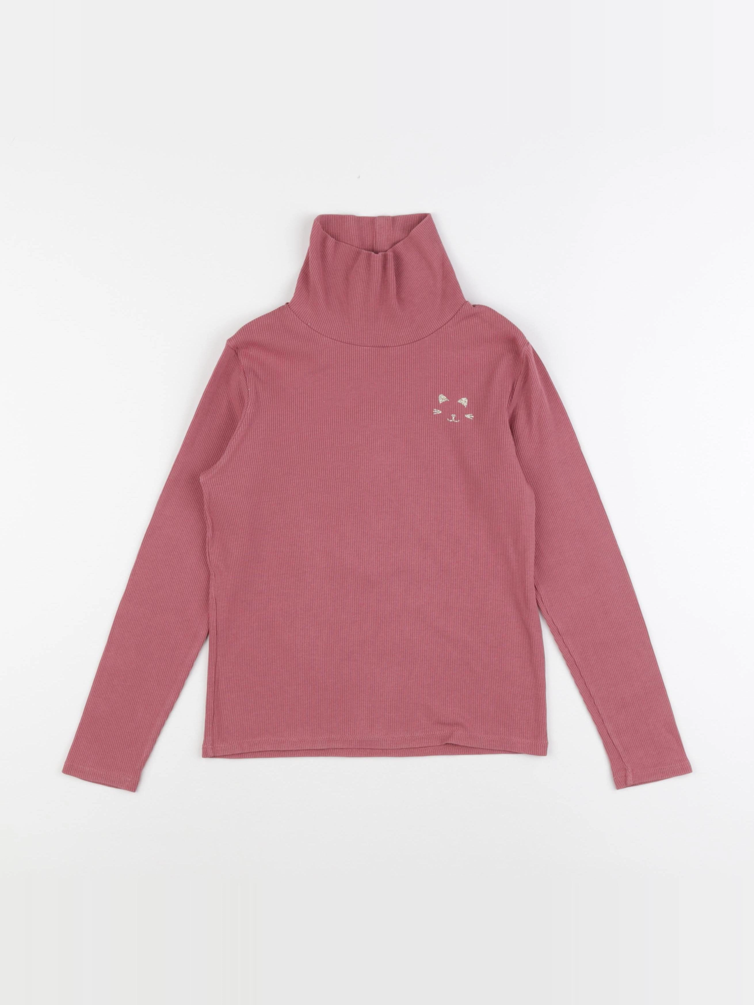 Vertbaudet - sous-pull or, rose - 8 ans