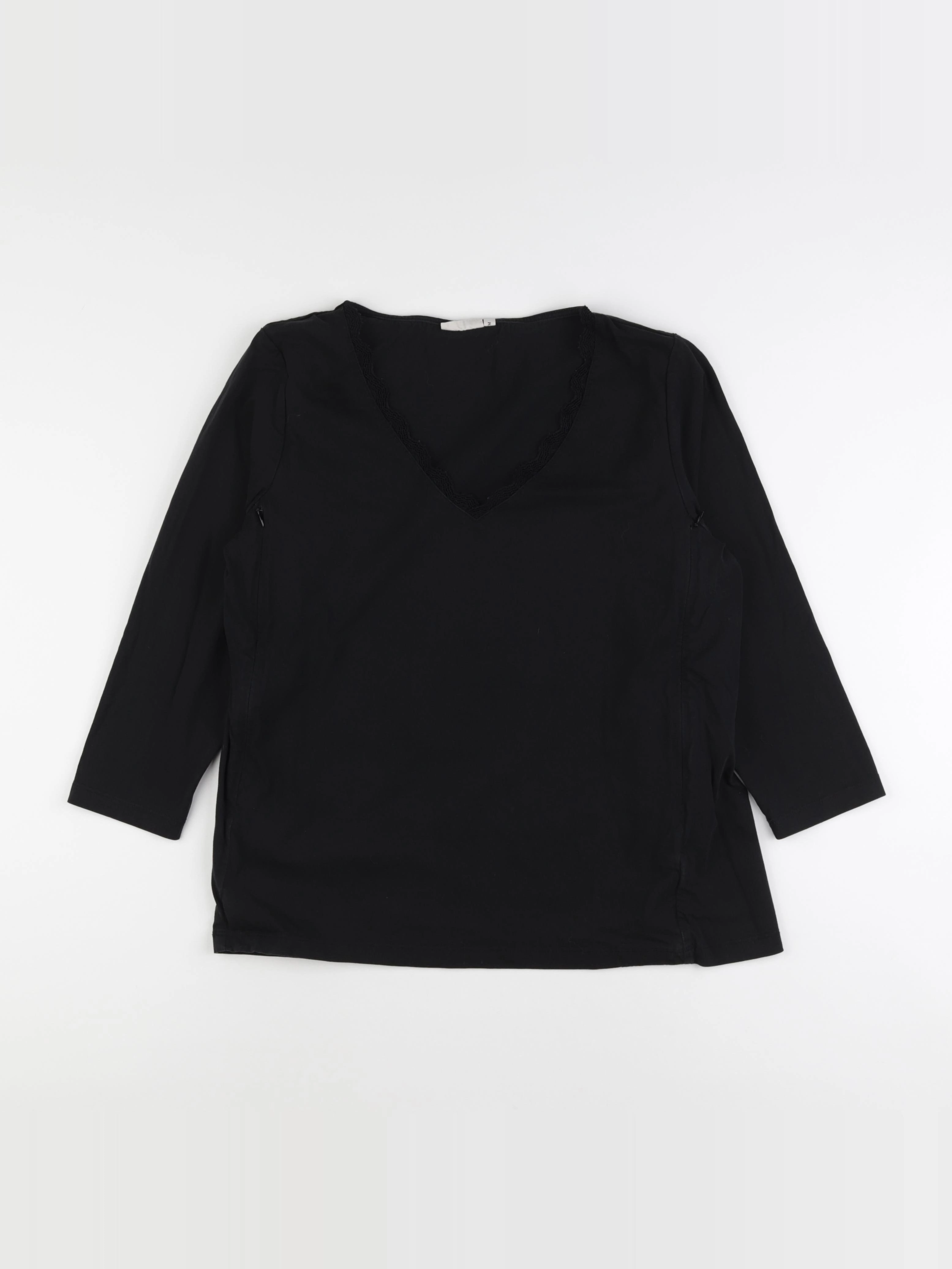Atelier belette - tee-shirt allaitement, grossesse noir - m
