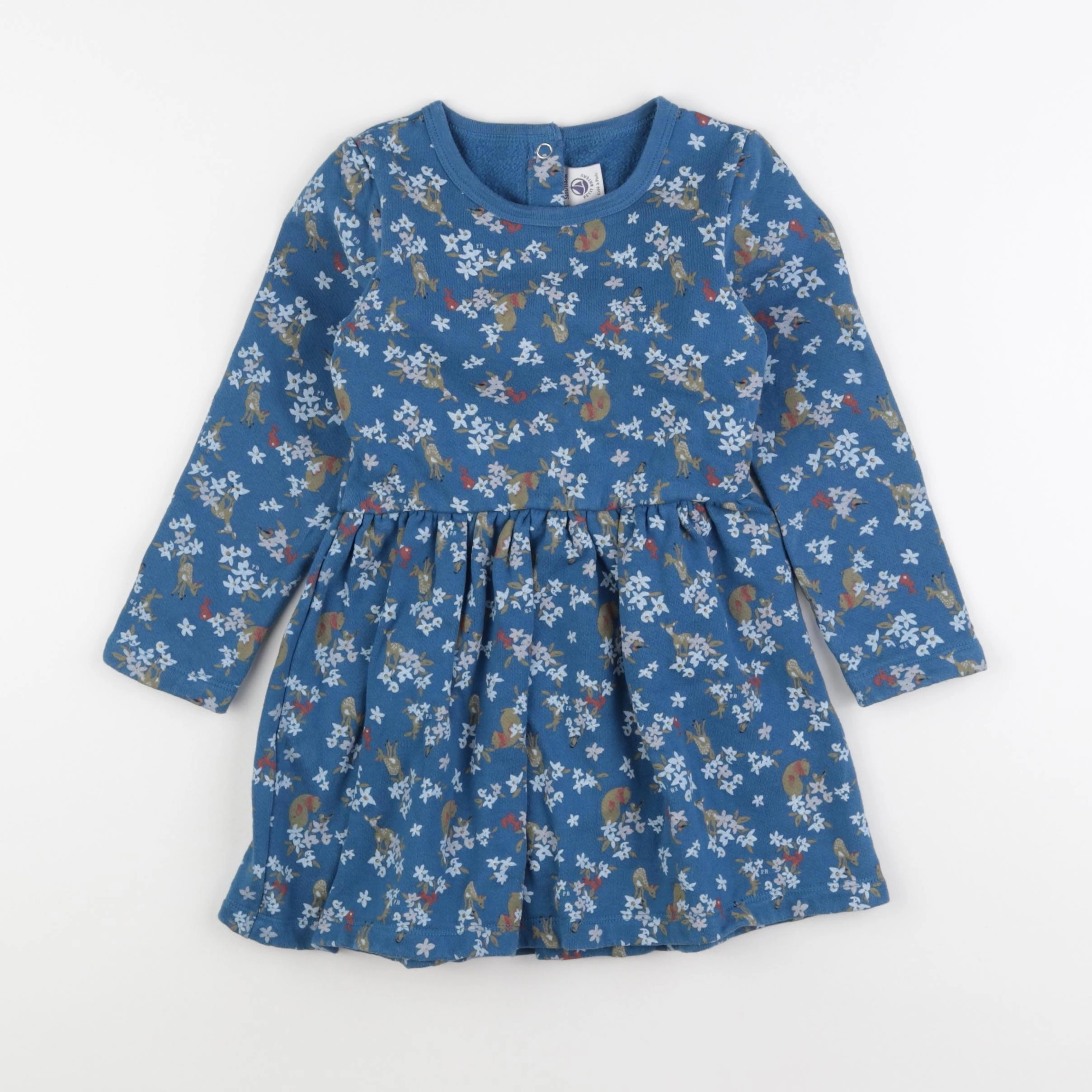 Petit Bateau - robe bleu - 5 ans