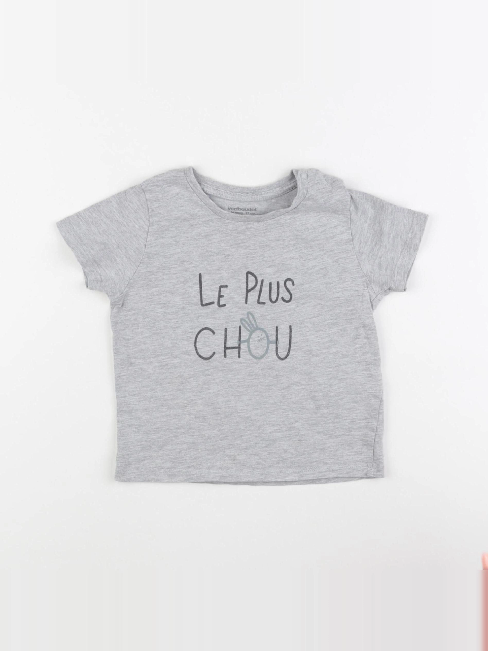 Vertbaudet - tee-shirt gris - 36 mois