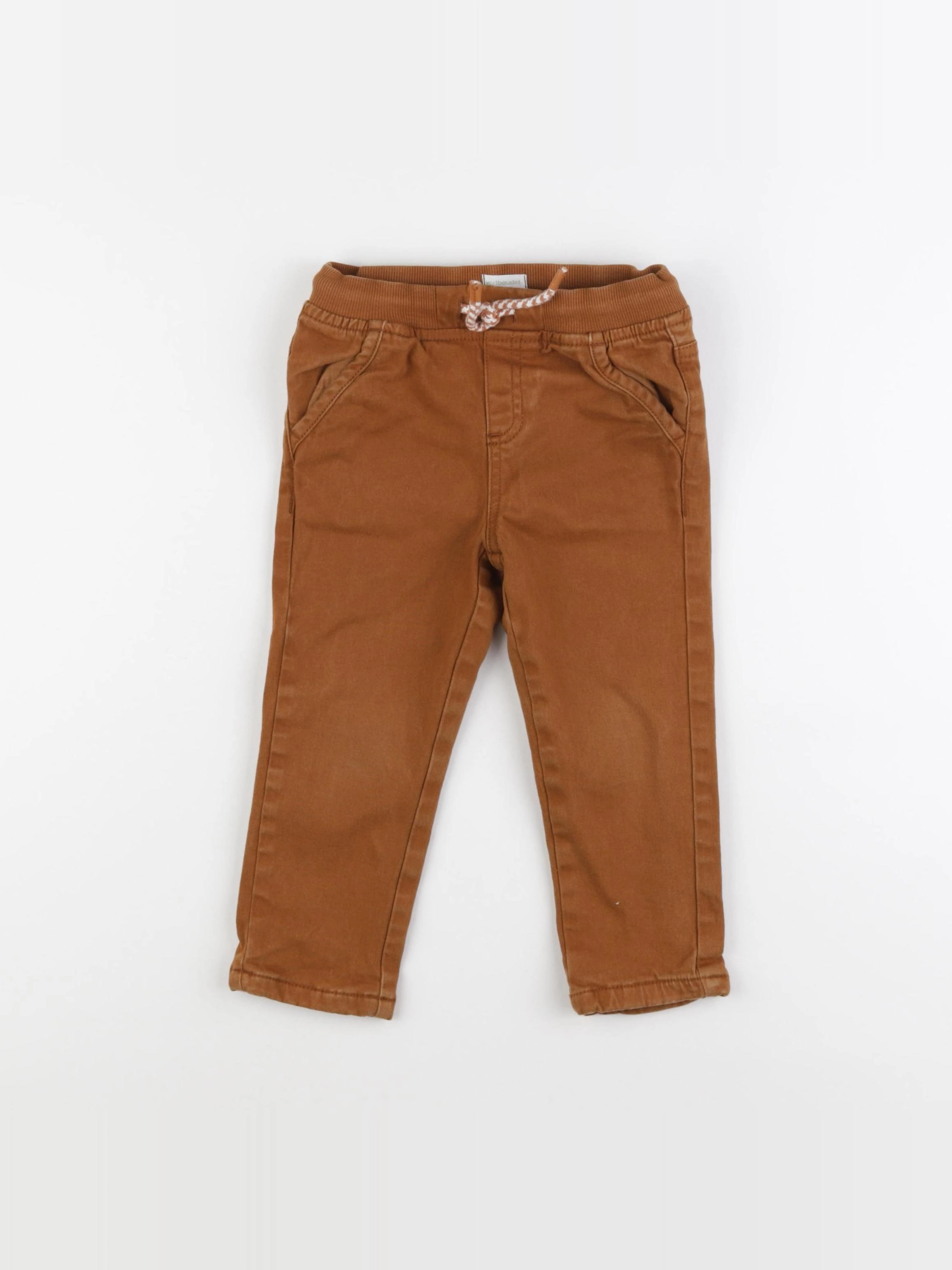 Vertbaudet - pantalon doublé marron - 36 mois