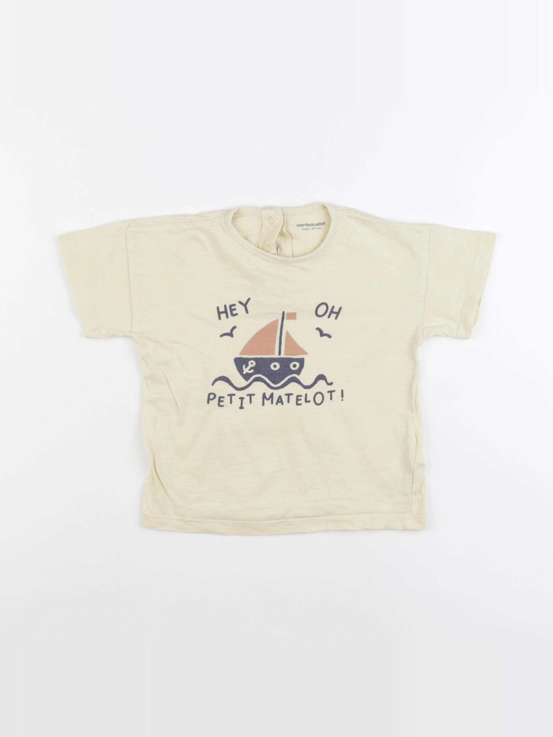 Vertbaudet - tee-shirt jaune - 3 ans