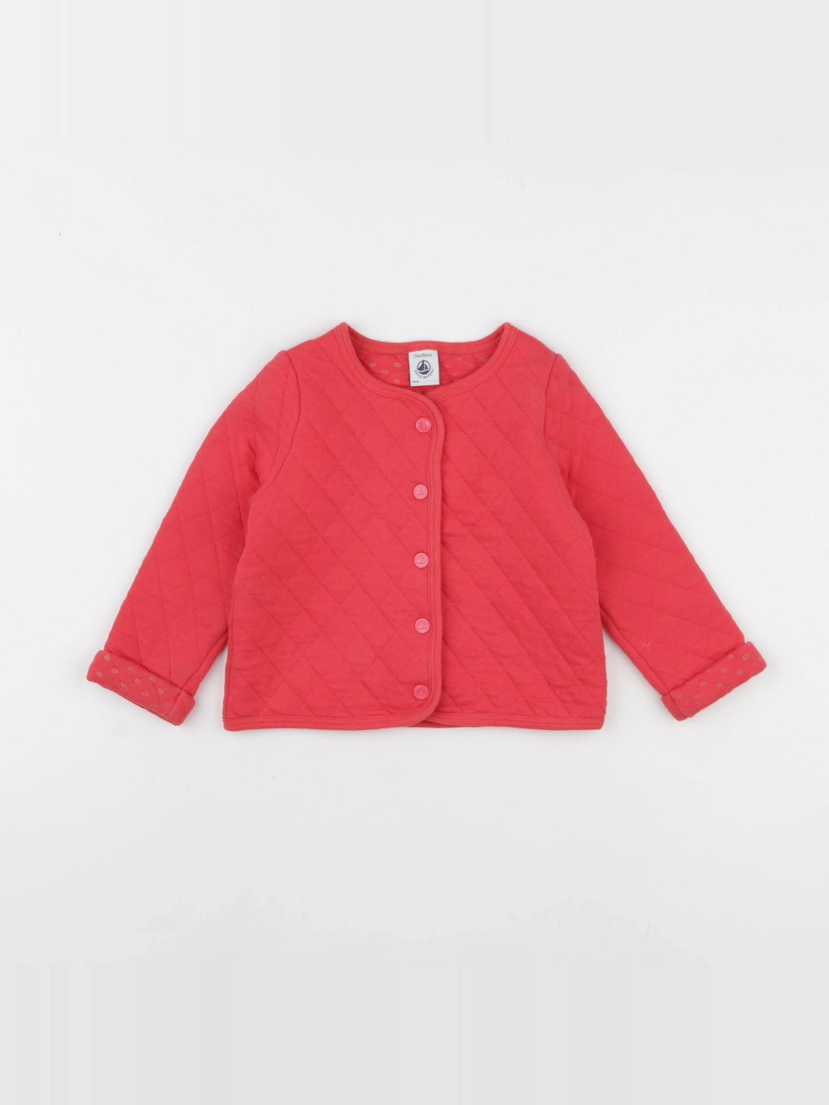 Petit Bateau - veste rouge - 24 mois