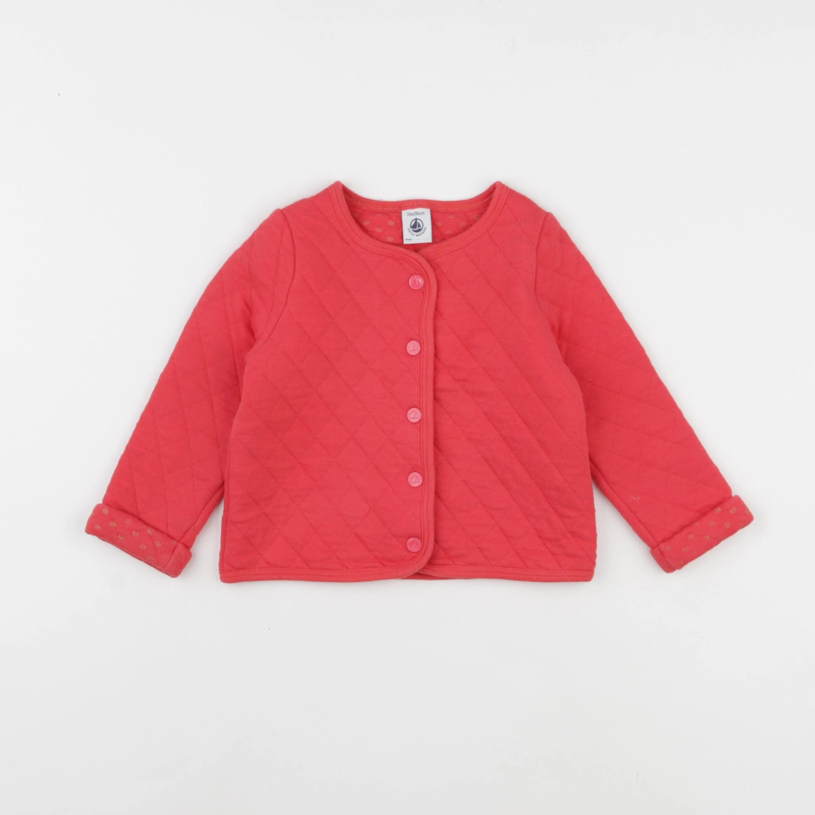 Petit Bateau - veste rouge - 24 mois