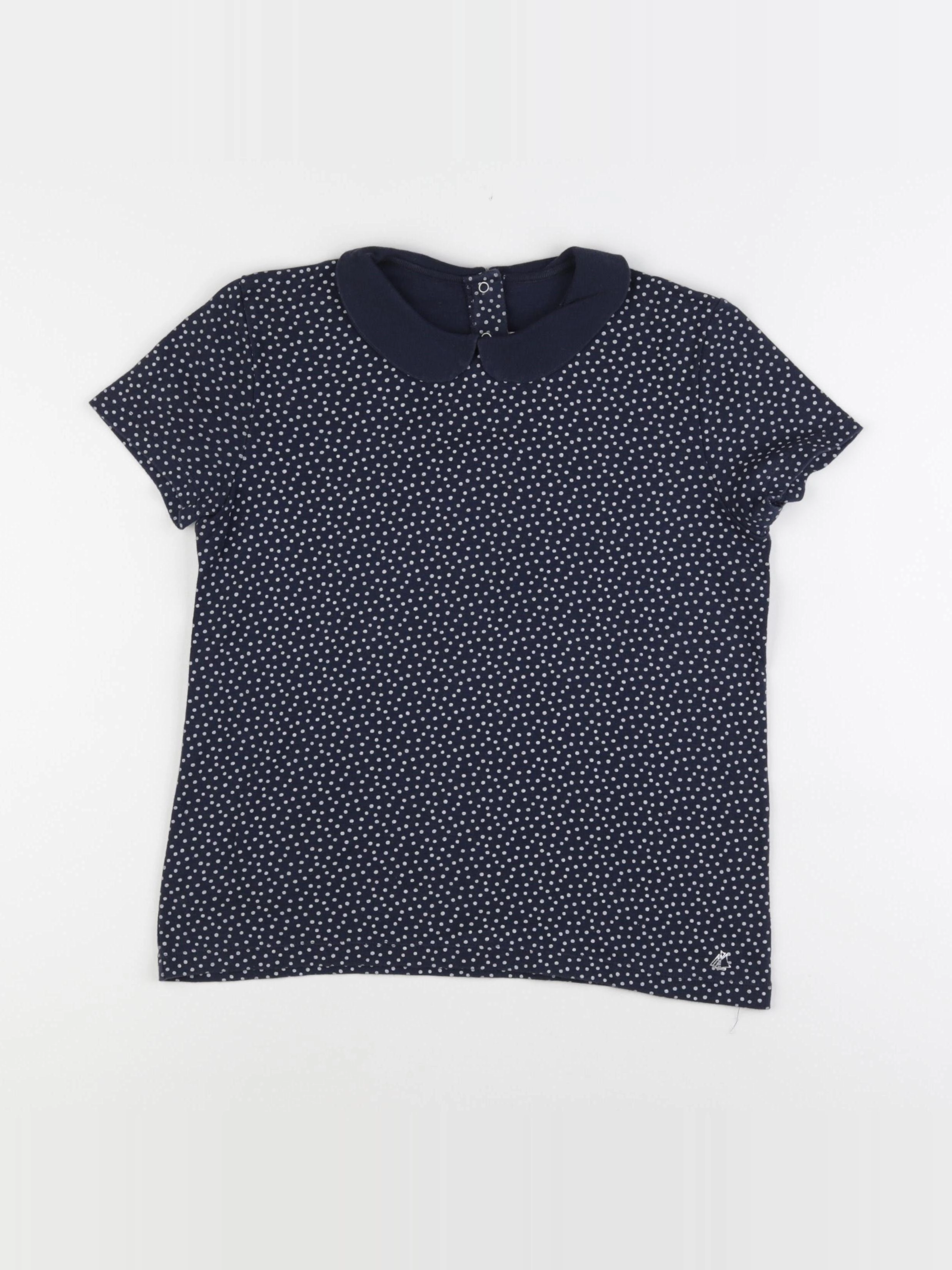 Petit Bateau - tee-shirt bleu - 12 ans
