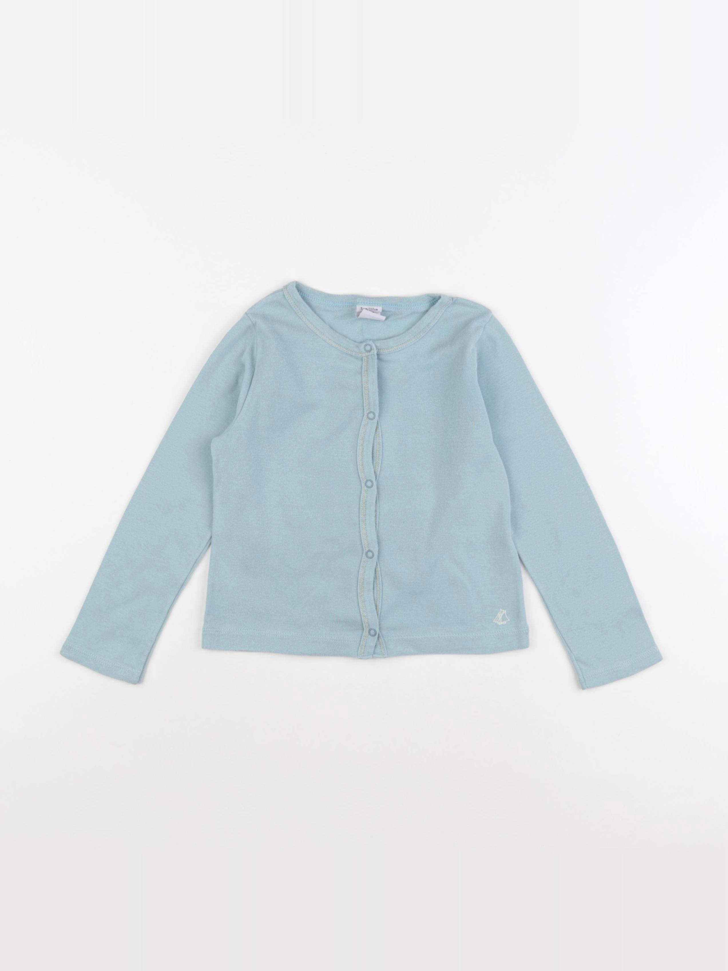 Petit Bateau - gilet bleu - 5 ans