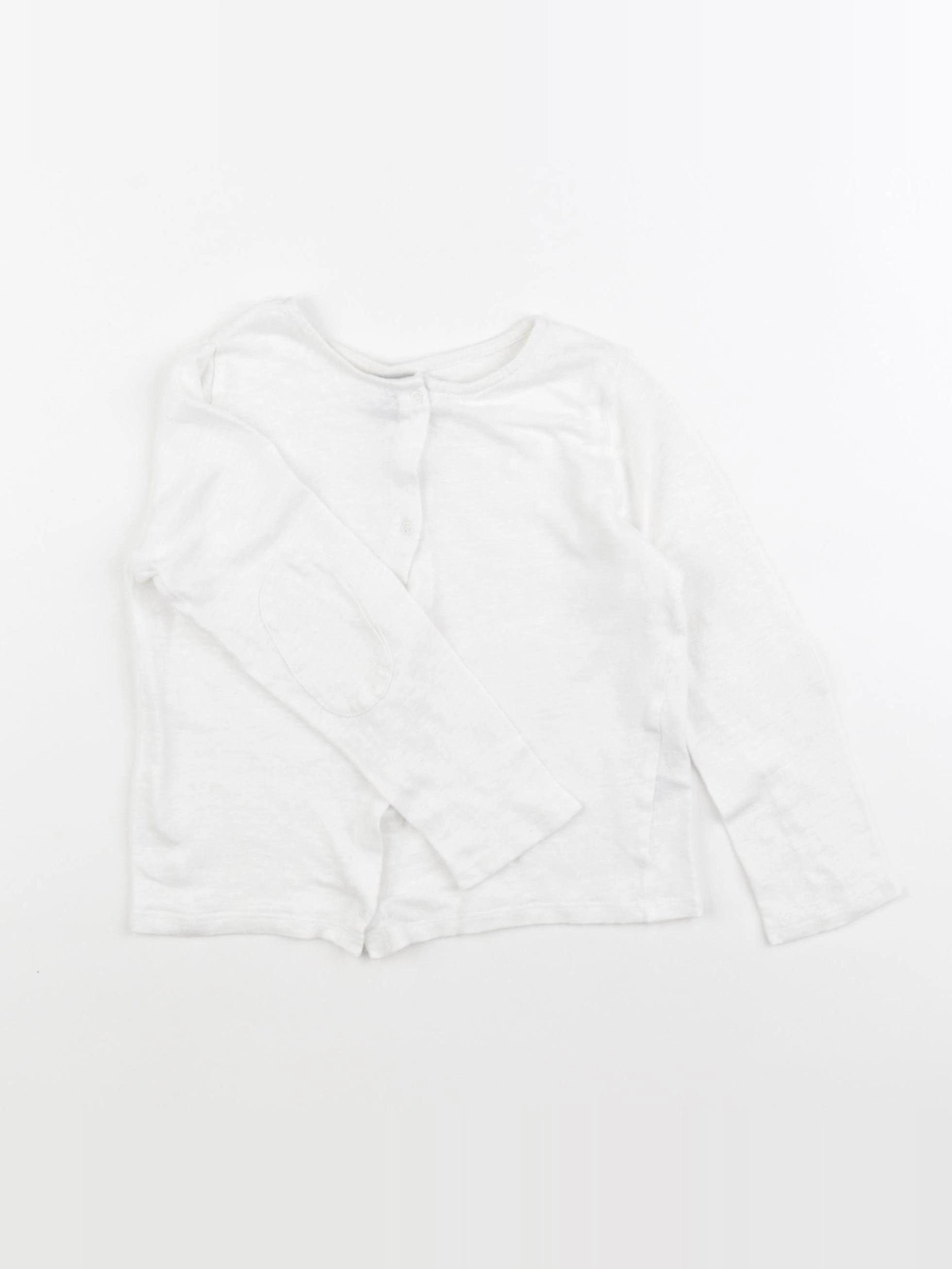Petit Bateau - gilet blanc - 5 ans