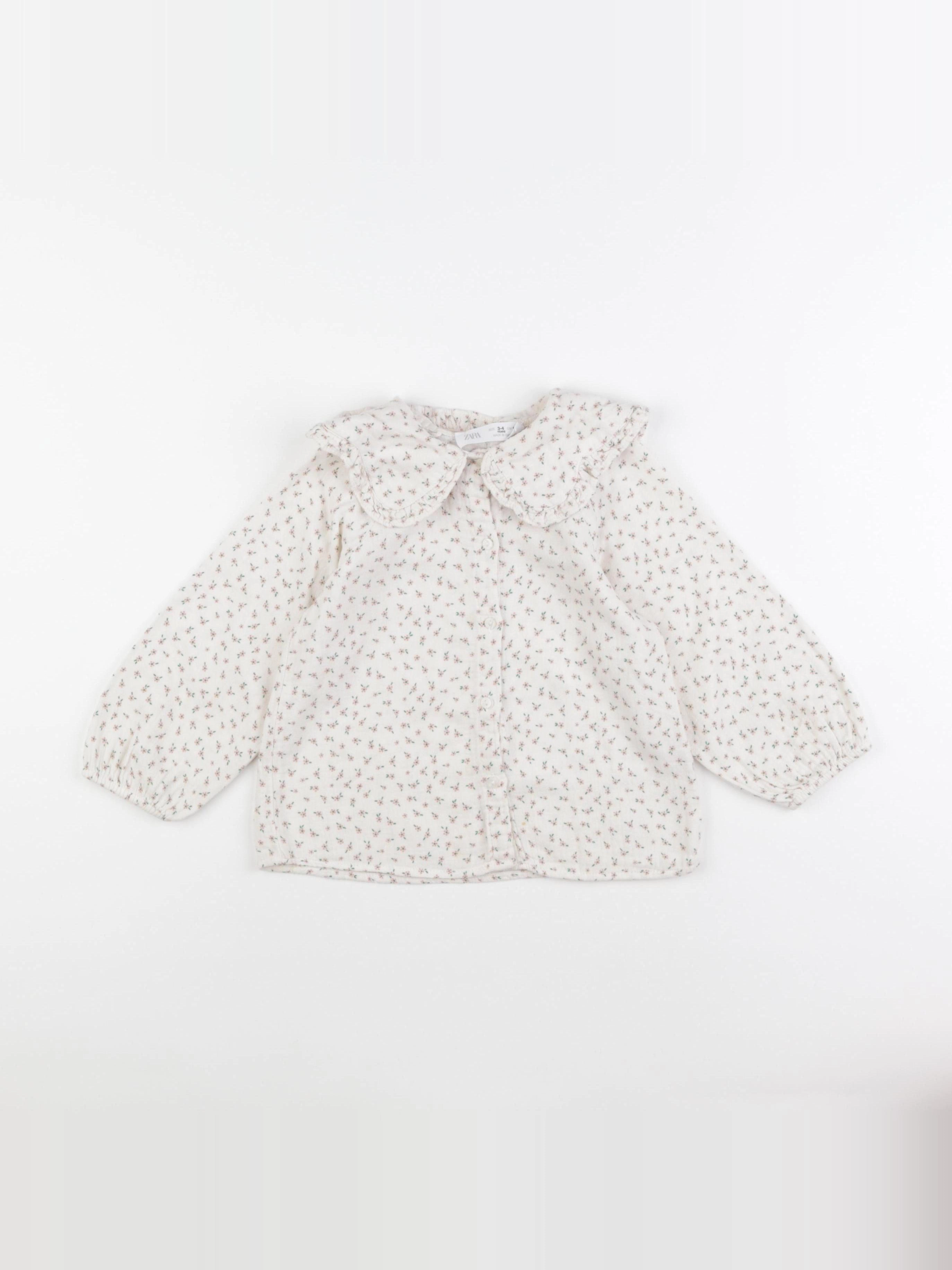 Zara - blouse beige - 2/3 ans