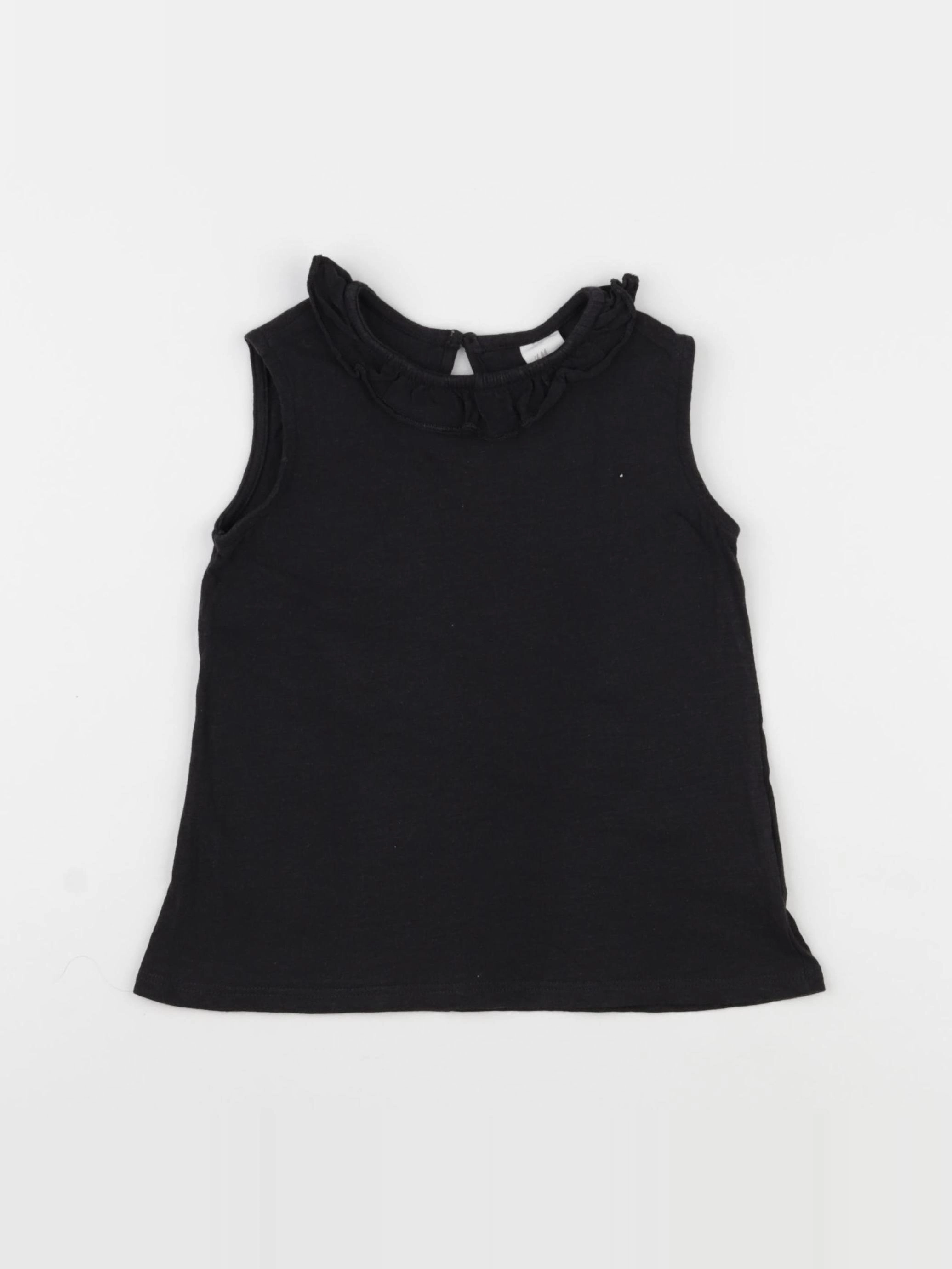 H&M - débardeur noir - 4 ans