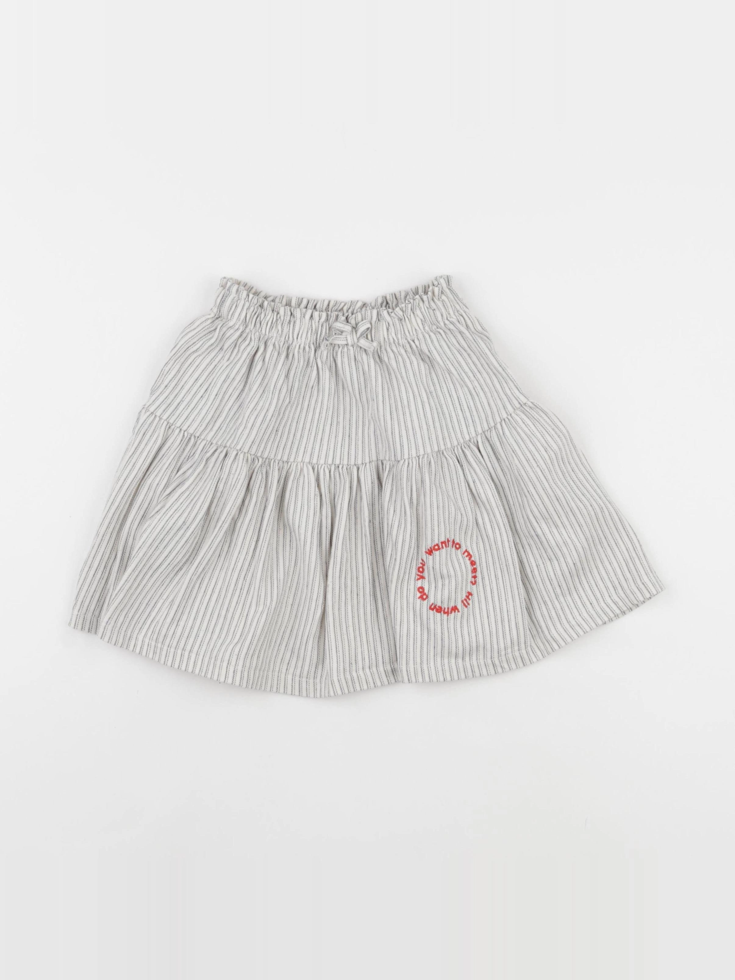 Zara - jupe beige, bleu - 3/4 ans