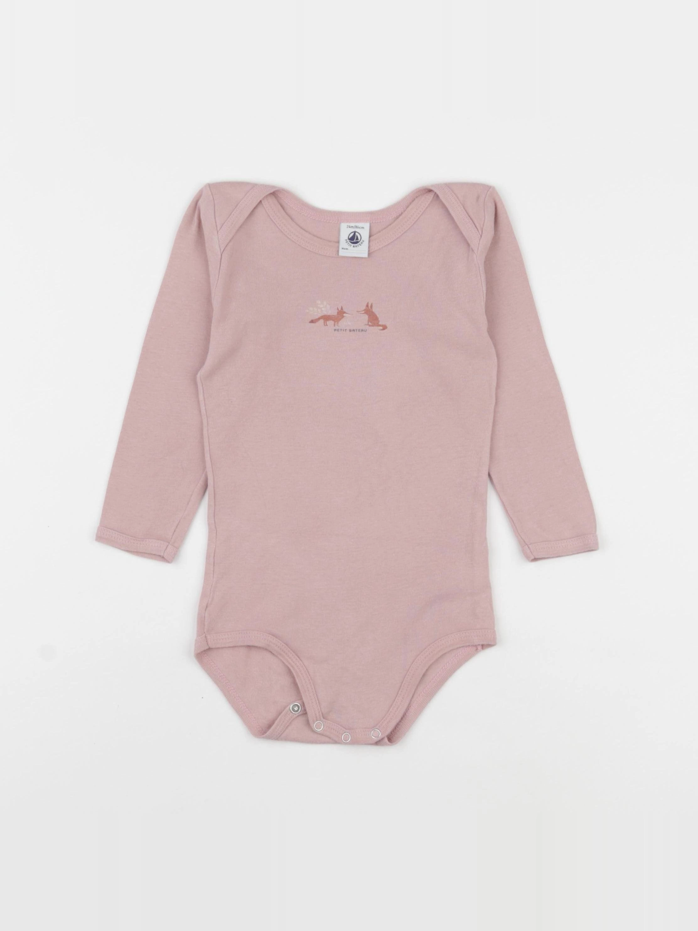 Petit Bateau - body rose - 24 mois
