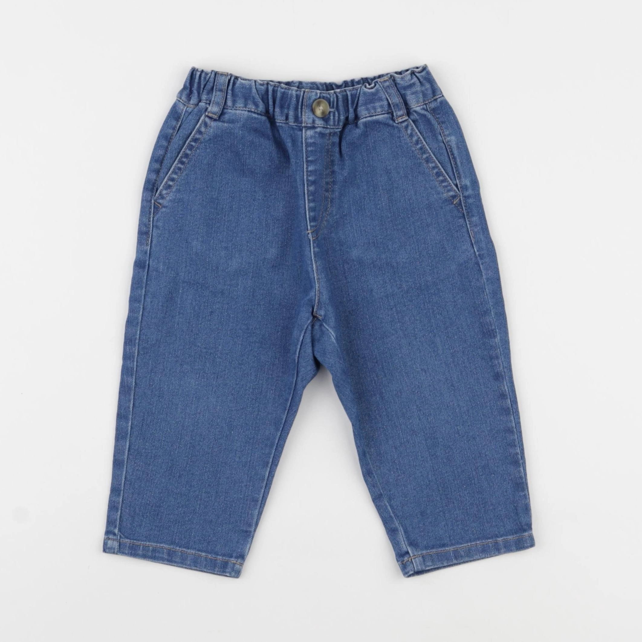 Uniqlo - jean bleu - 12/18 mois