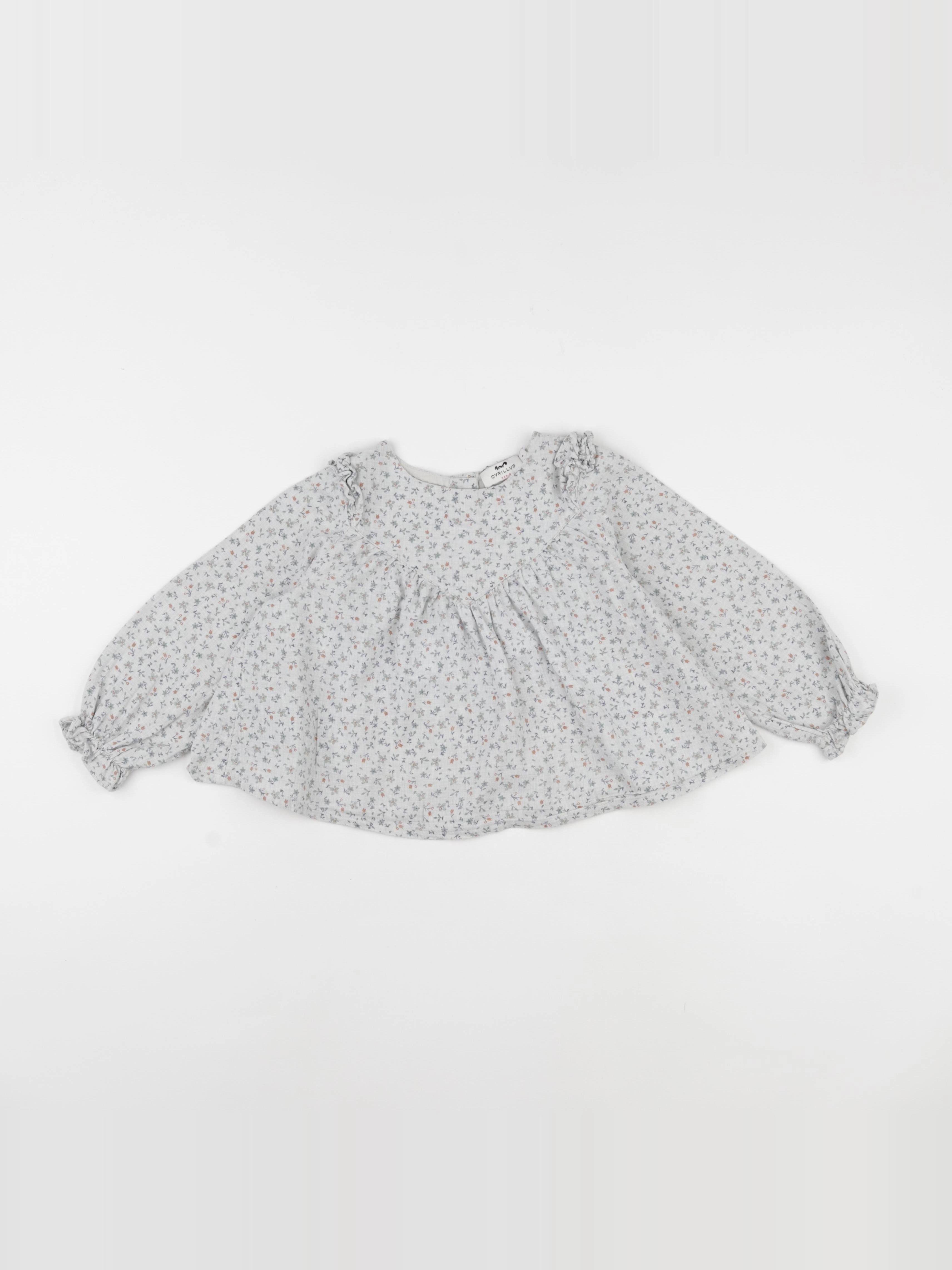 Cyrillus - blouse gris - 4 ans