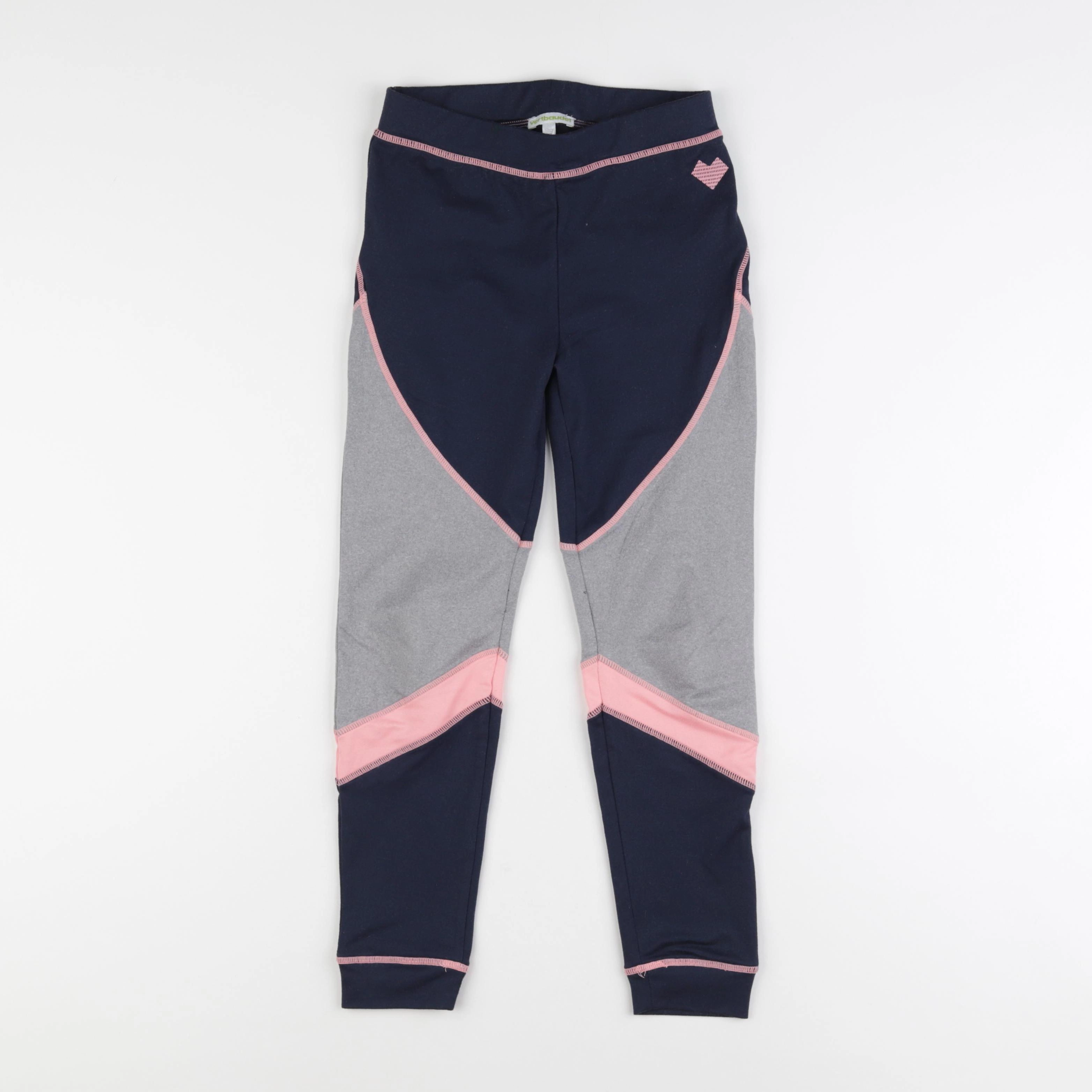 Vertbaudet - legging bleu, rose - 8 ans