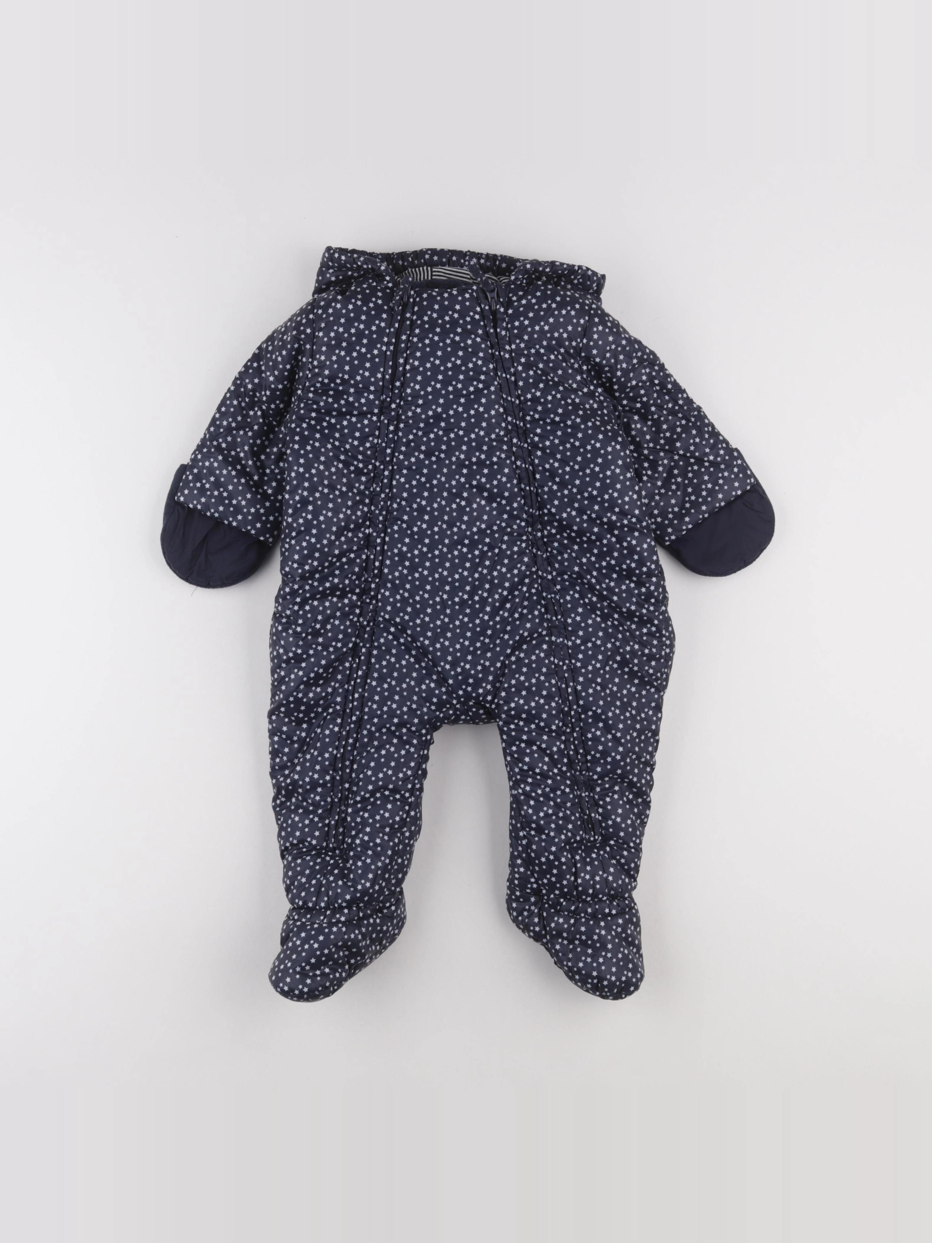Petit Bateau - combi-pilote bleu - 12 mois