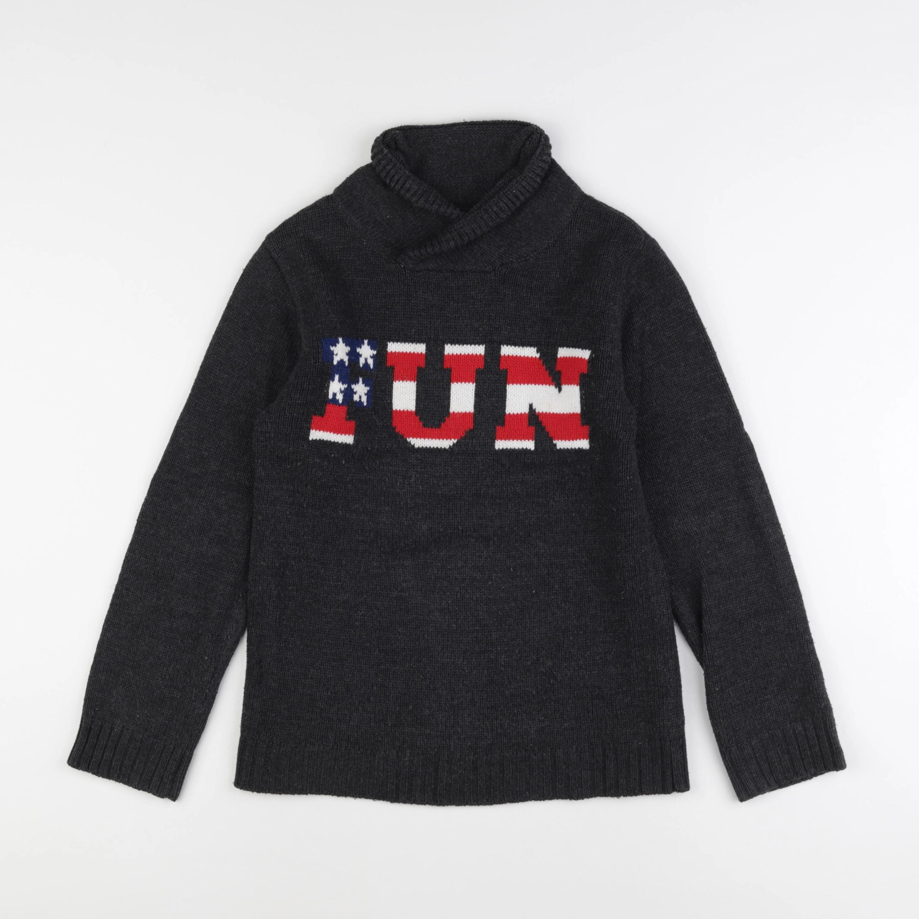 Vertbaudet - pull gris - 10 ans