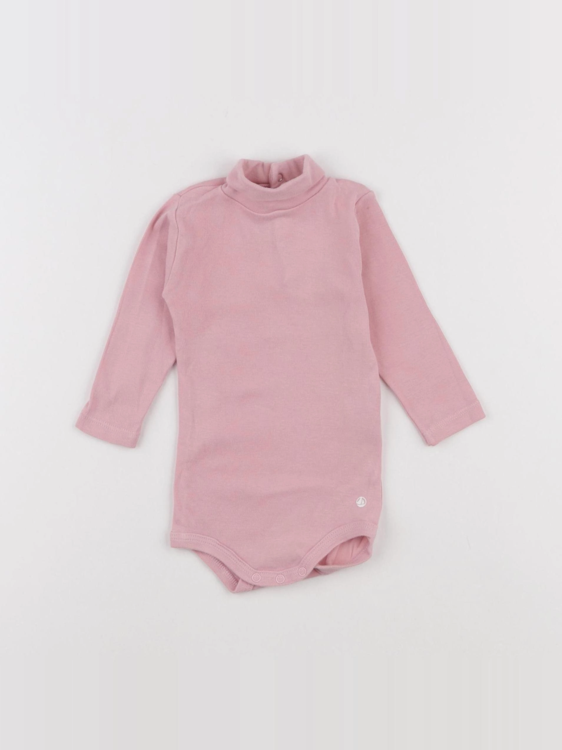 Petit Bateau - body à col rose - 6 mois