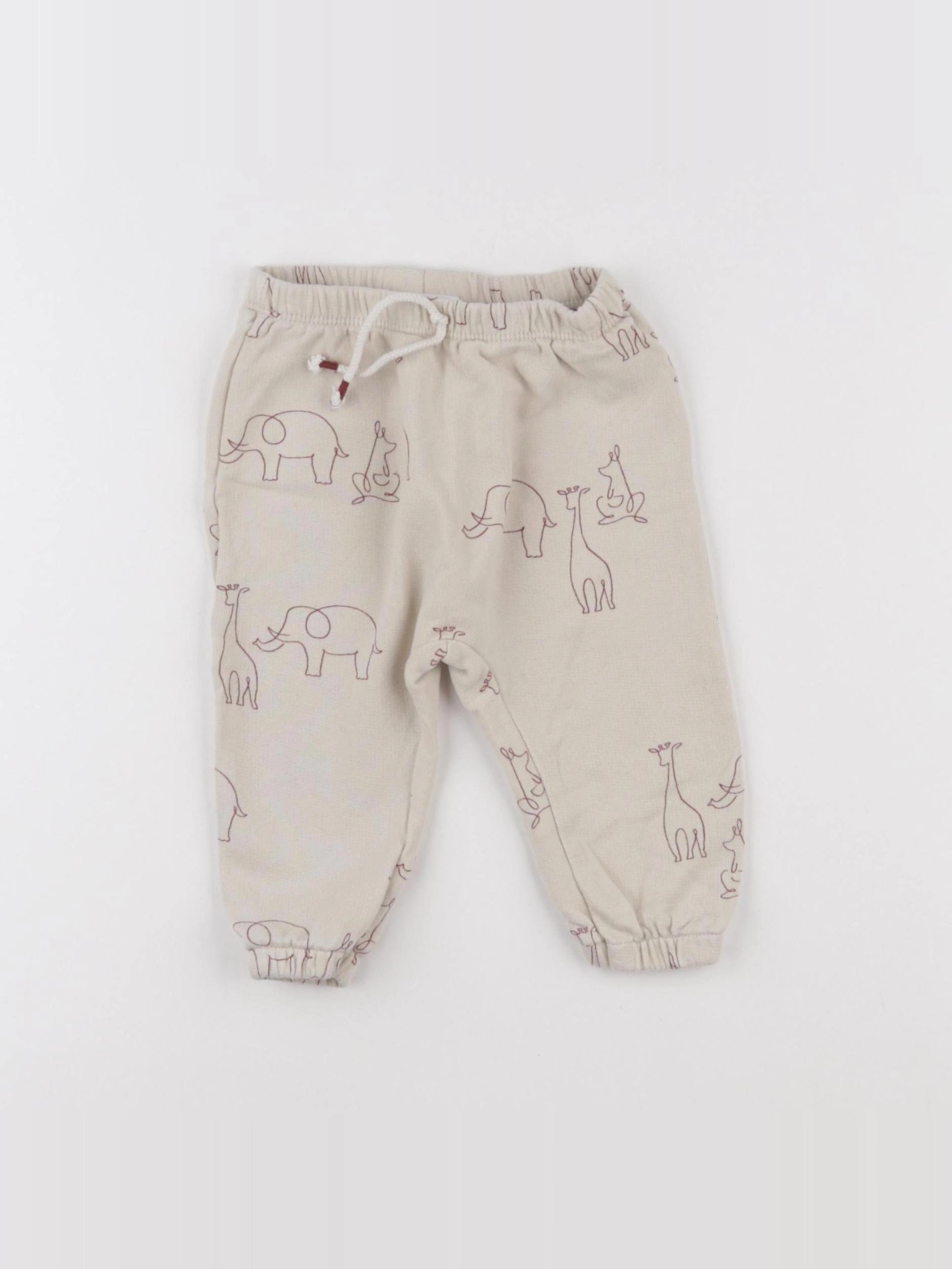 Zara - jogging beige - 6/9 mois