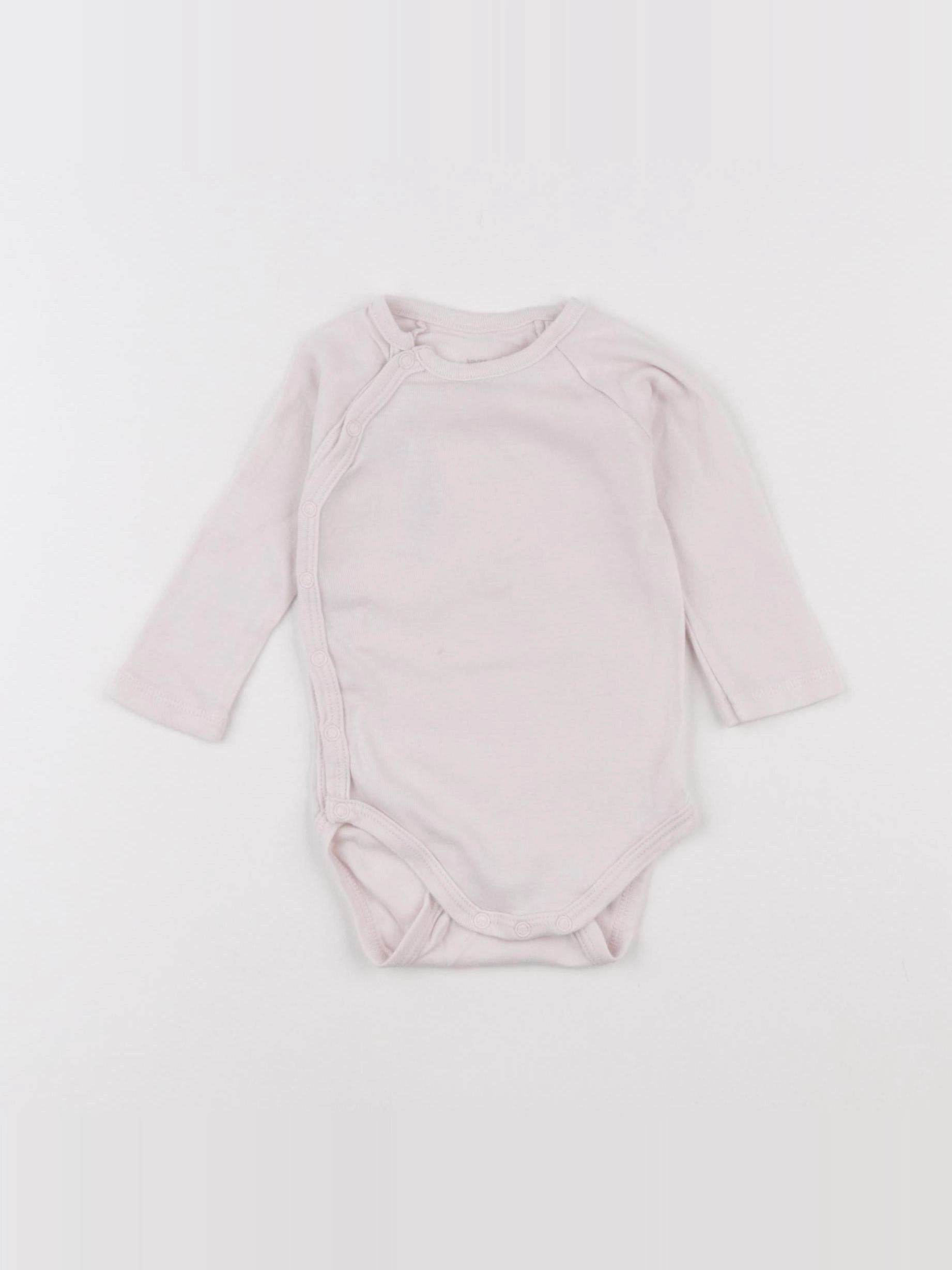 Petit Bateau - body rose - 6 mois