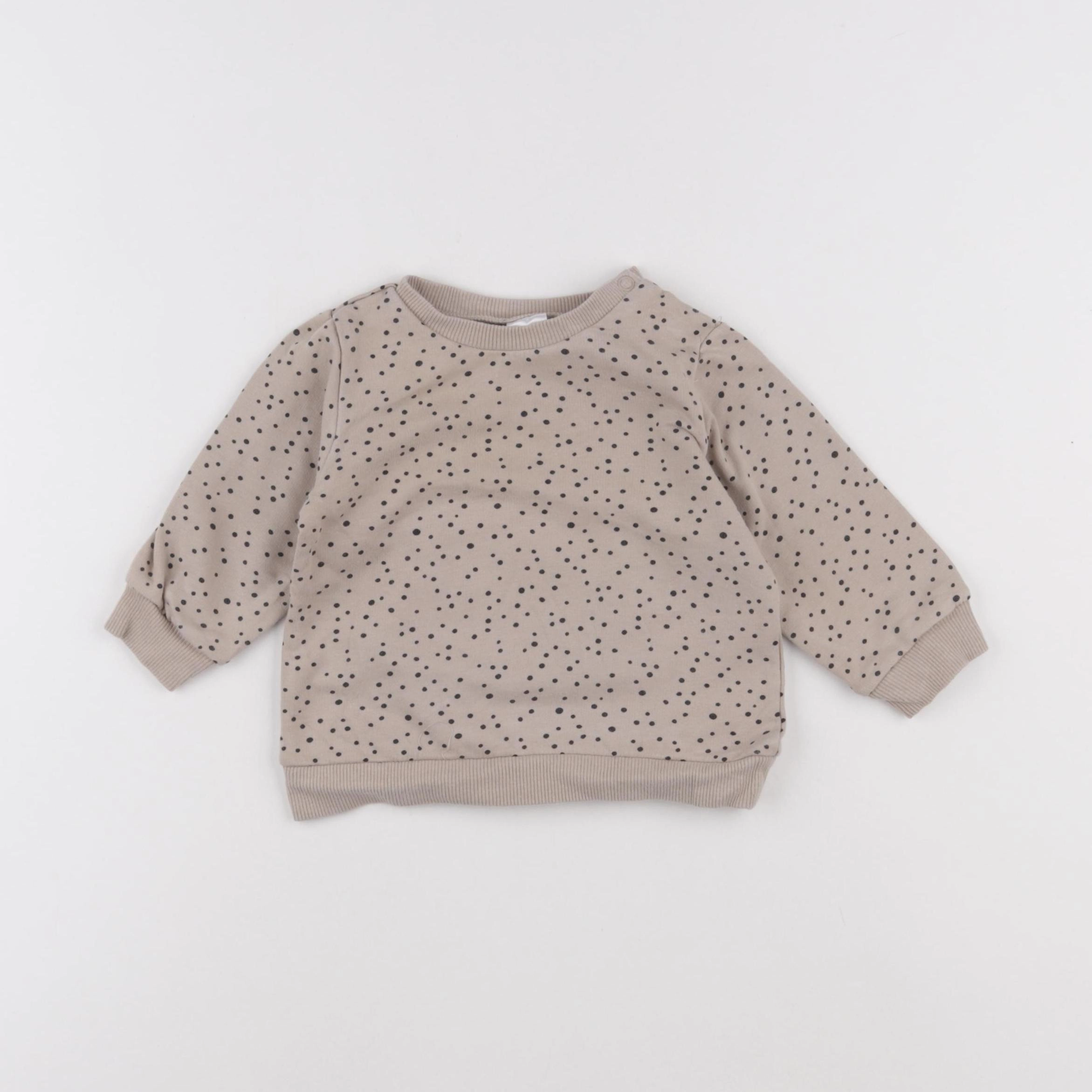 H&M - sweat marron - 6 mois