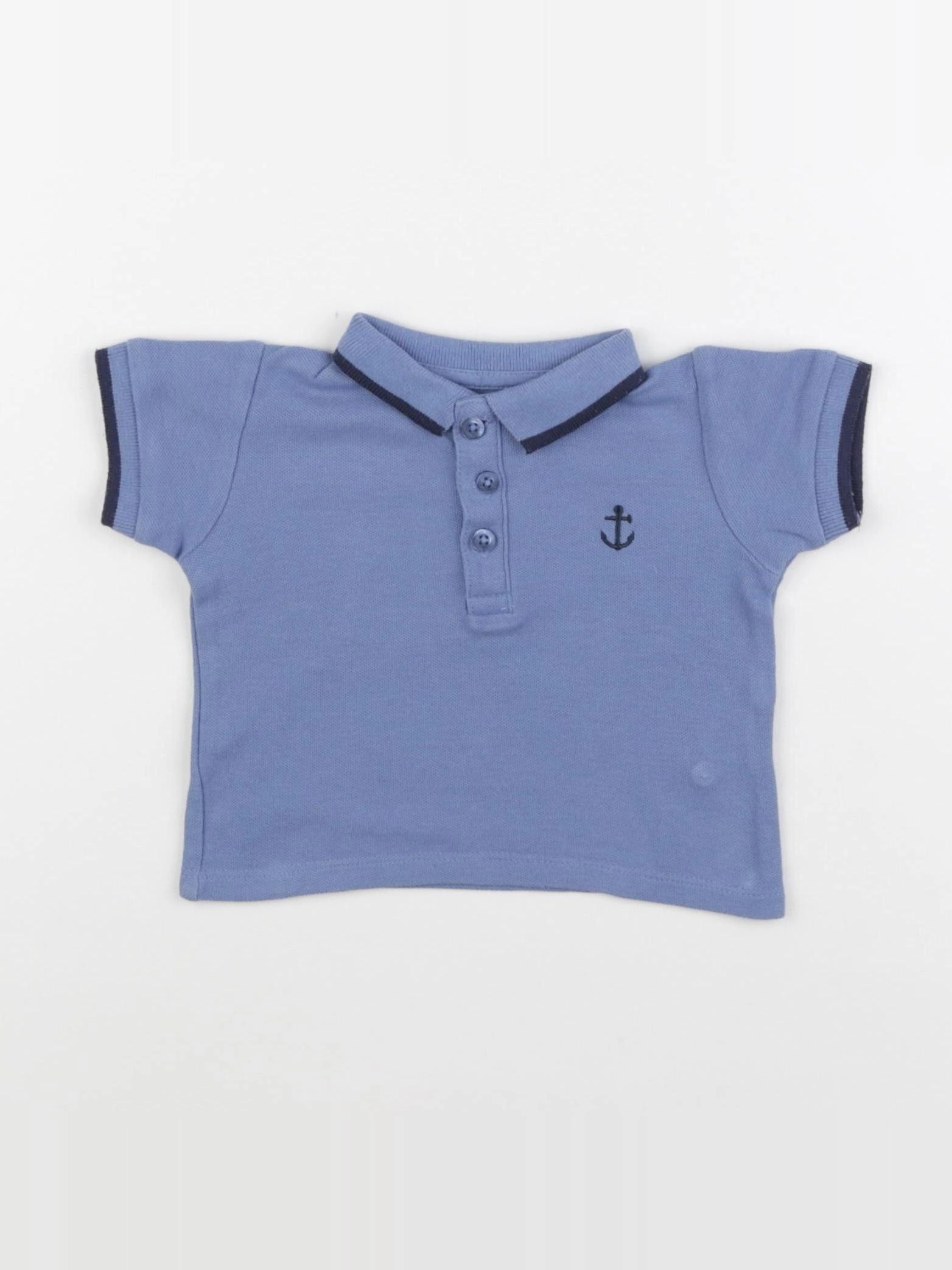 Vertbaudet - polo bleu - 3 mois