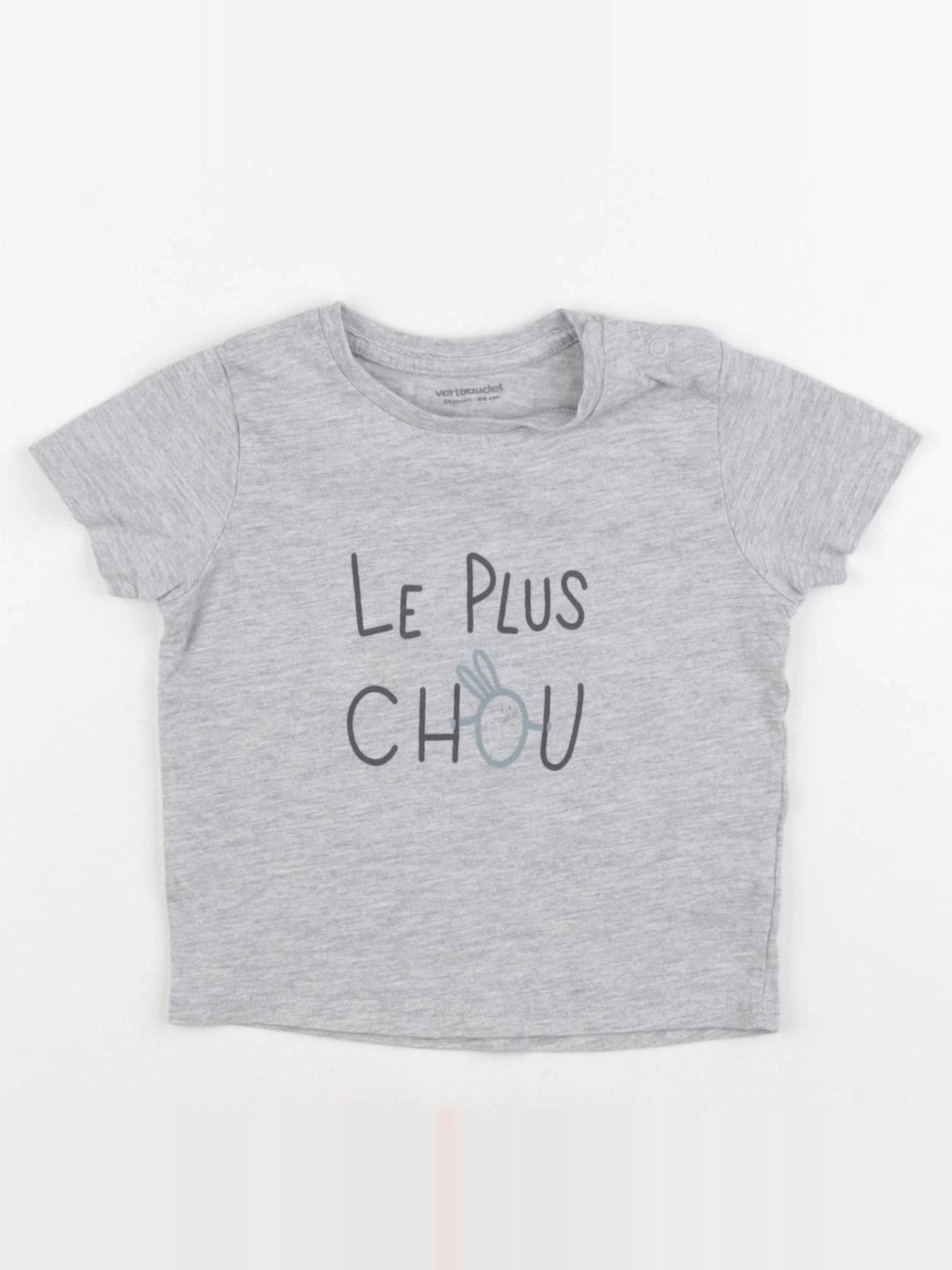 Vertbaudet - tee-shirt gris - 24 mois