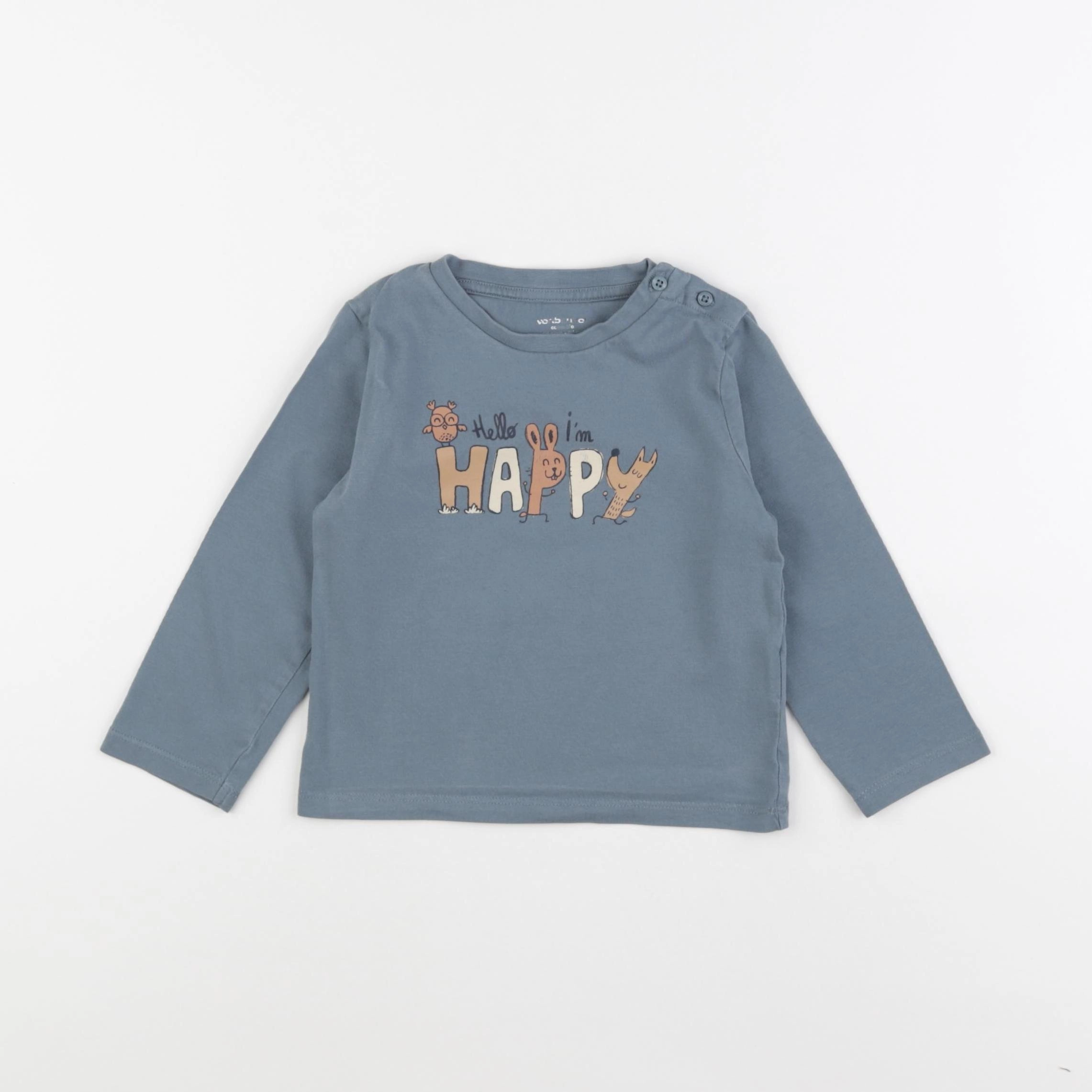 Vertbaudet - tee-shirt bleu - 24 mois